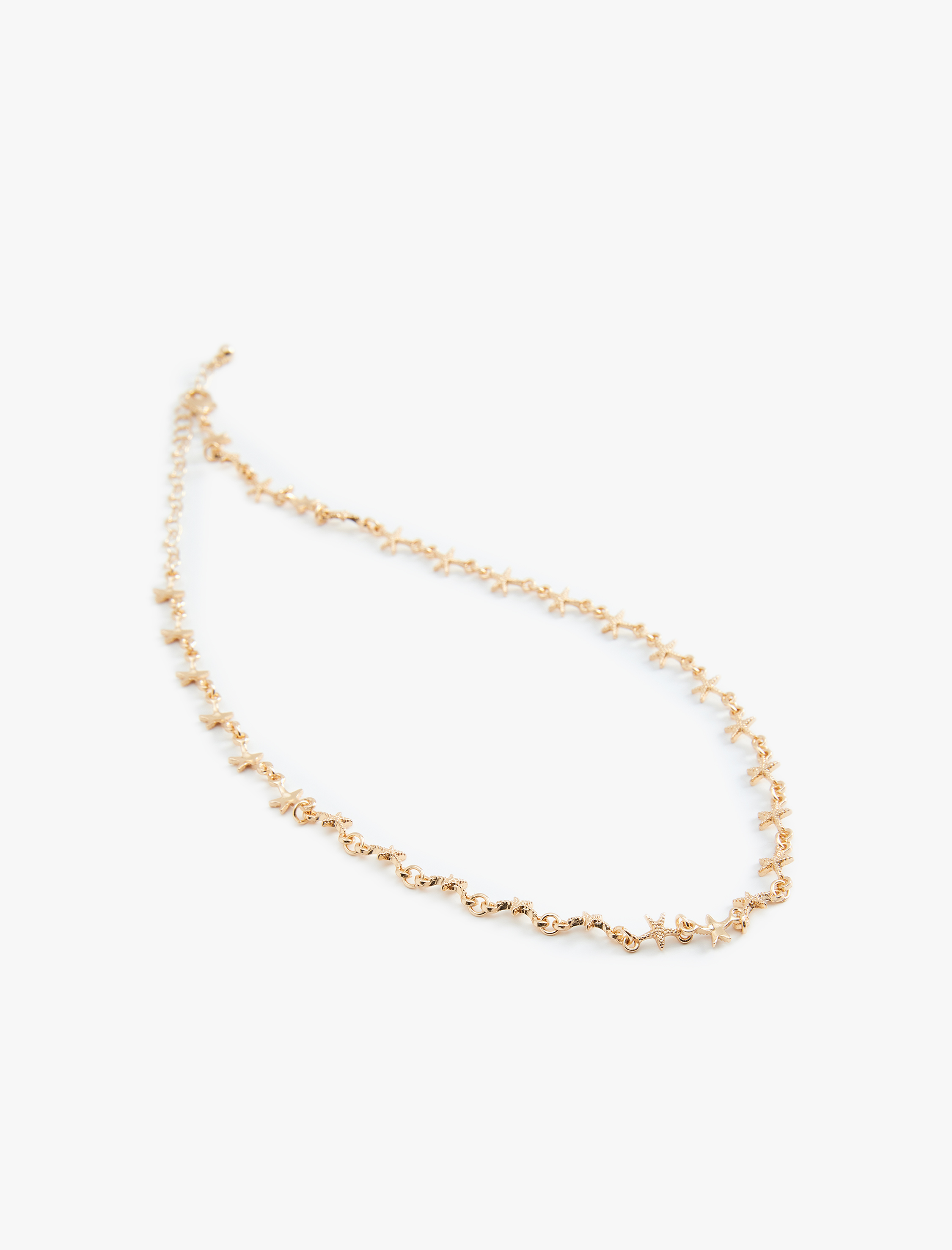  Kadın Zincir Detaylı Yıldız Motifli Kolye