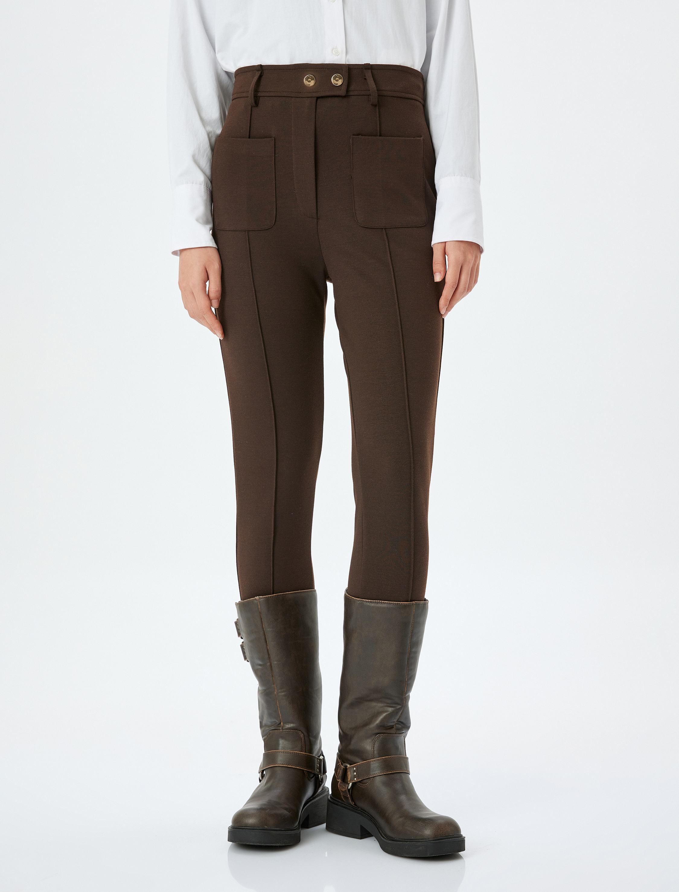   Standart Bel Slim Fit Cep Detaylı Tayt pantolon