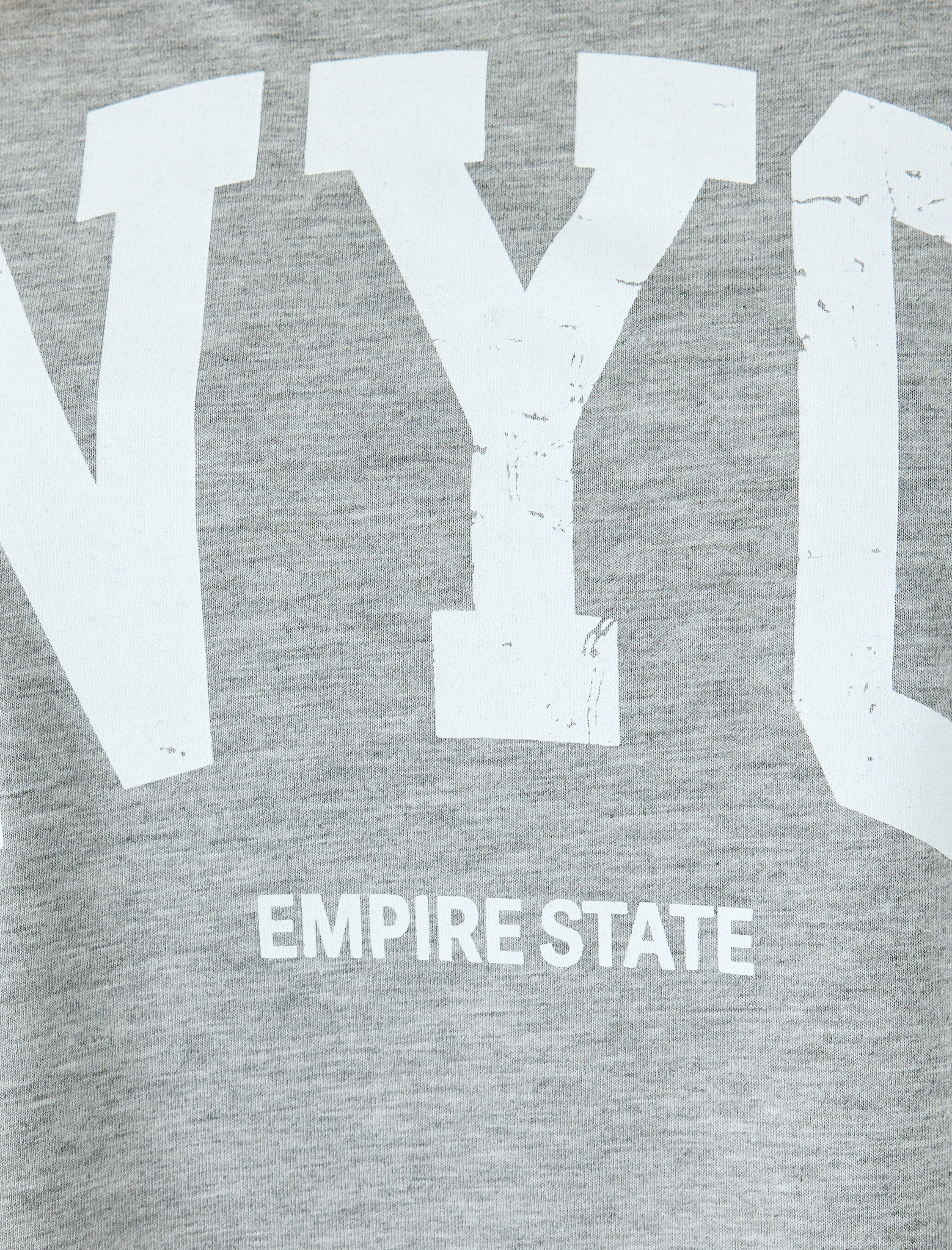   Kayık Yaka Rahat Kalıp NYC Baskılı Tişört