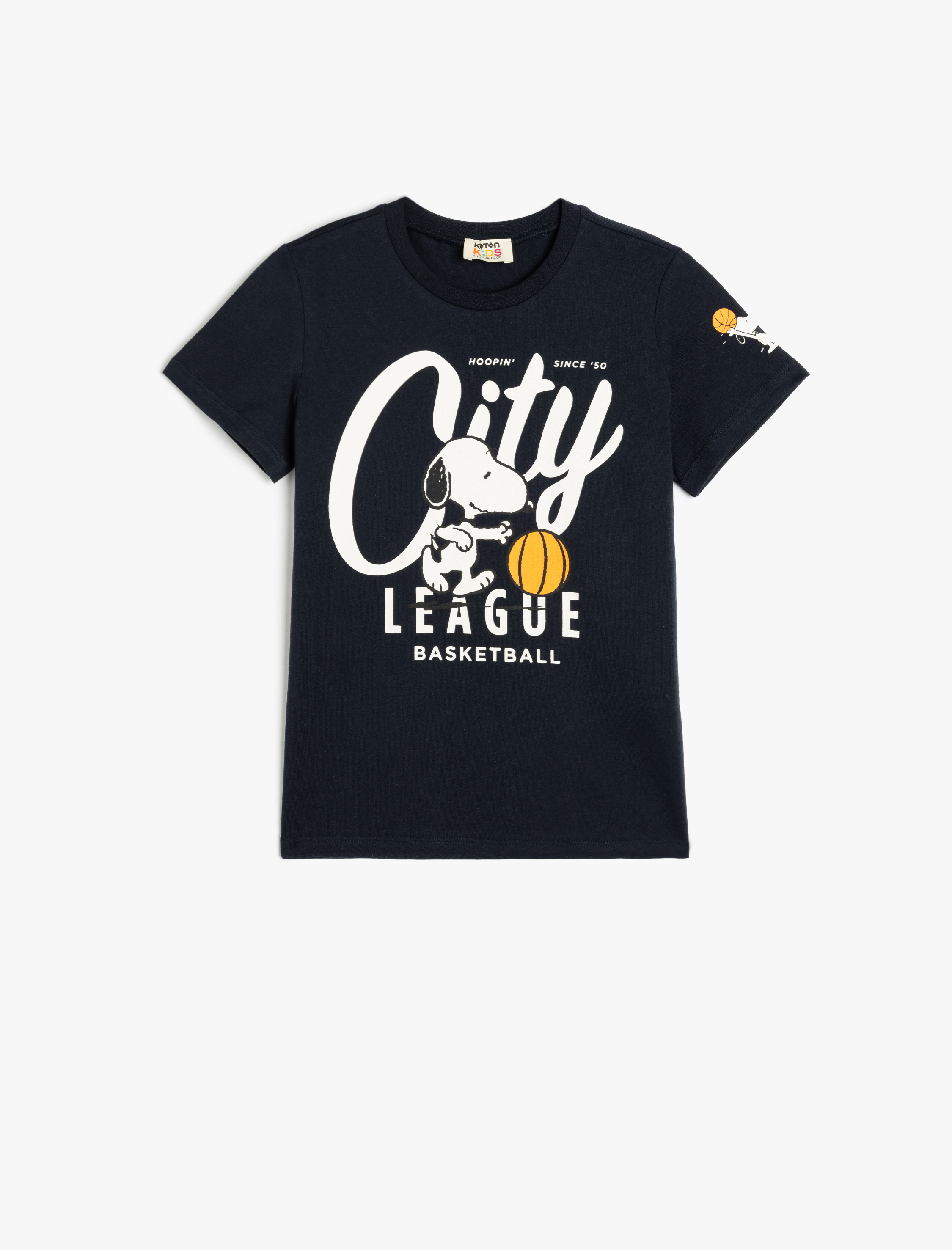 Koton Snoopy T-Shirt Lisanslı Kısa Kollu Bisiklet Yaka Pamuklu