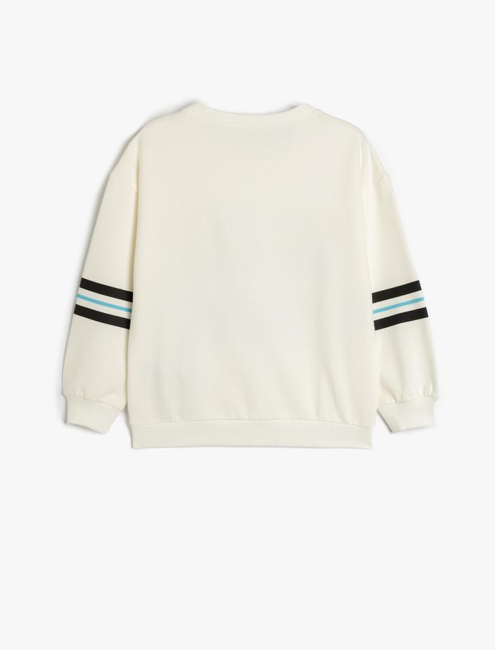 Kız Çocuk Sweatshirt Snoopy Baskılı Lisanslı Uzun Kollu Bisiklet Yaka Şardonlu