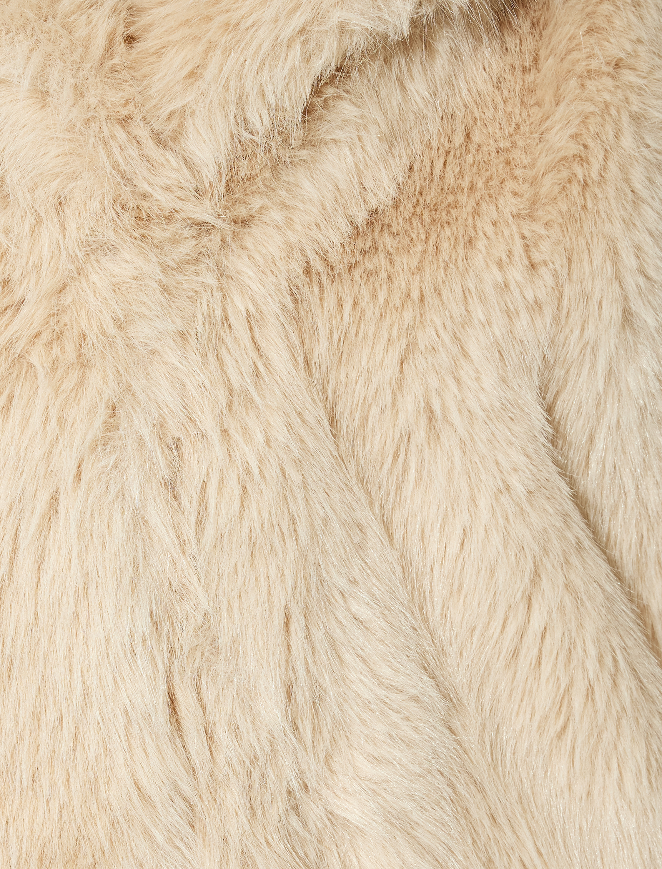 Koton X Melis Ağazat - Suni Kürk Peluş Mont Uzun Kollu