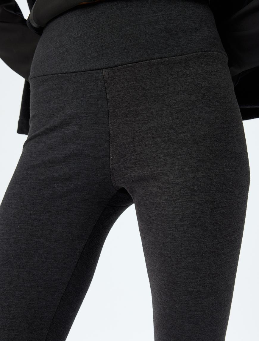   Spor Tayt Yüksek Bel Yumuşak Tuşe Slim Fit