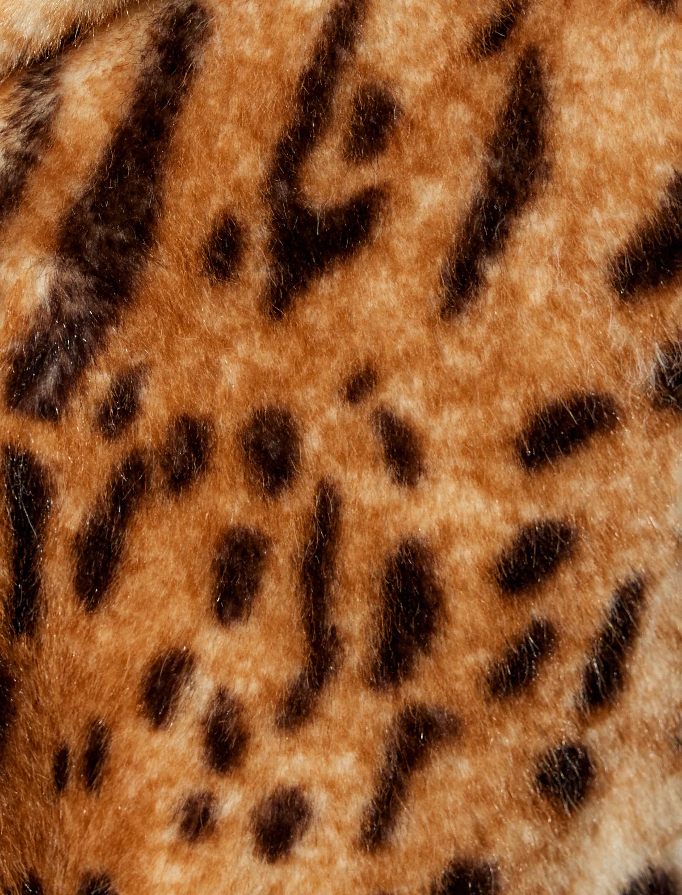   Koton X Melis Ağazat - Leopar Desenli Peluş Kaban Kruvaze Düğmeli Cepli