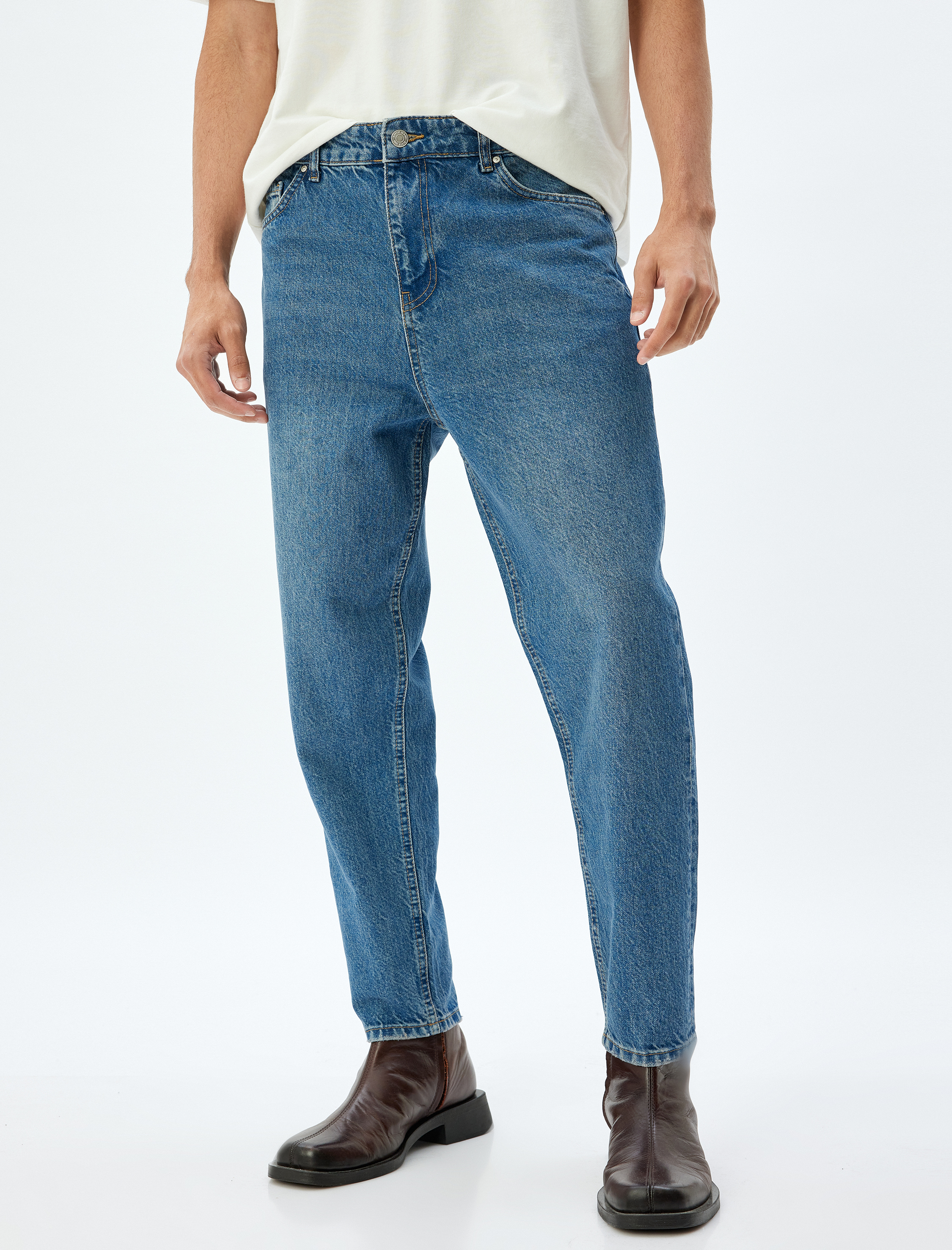 Normal Bel Loose Fit Jean Pantolon - Steve Jean