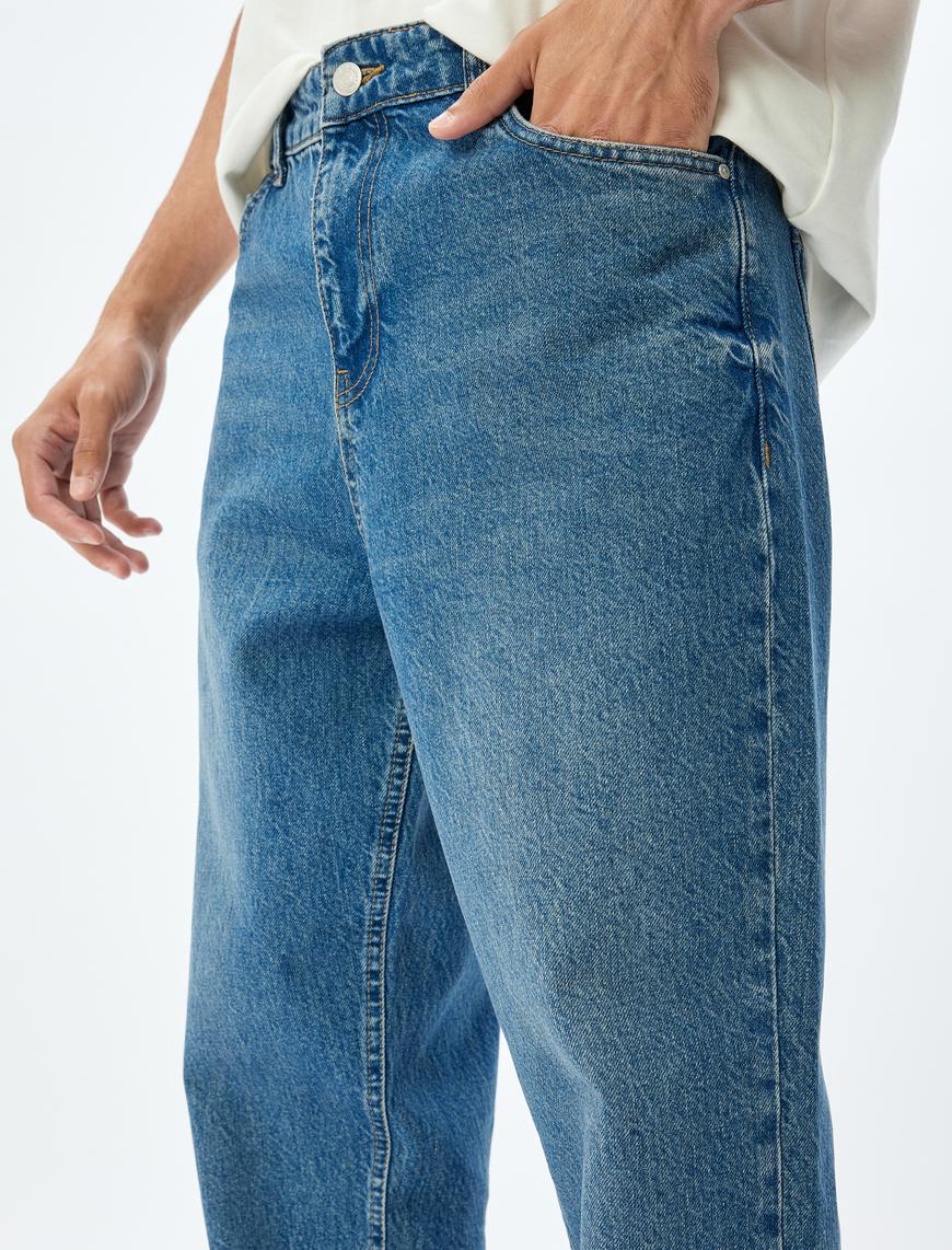   Normal Bel Loose Fit Jean Pantolon - Steve Jean