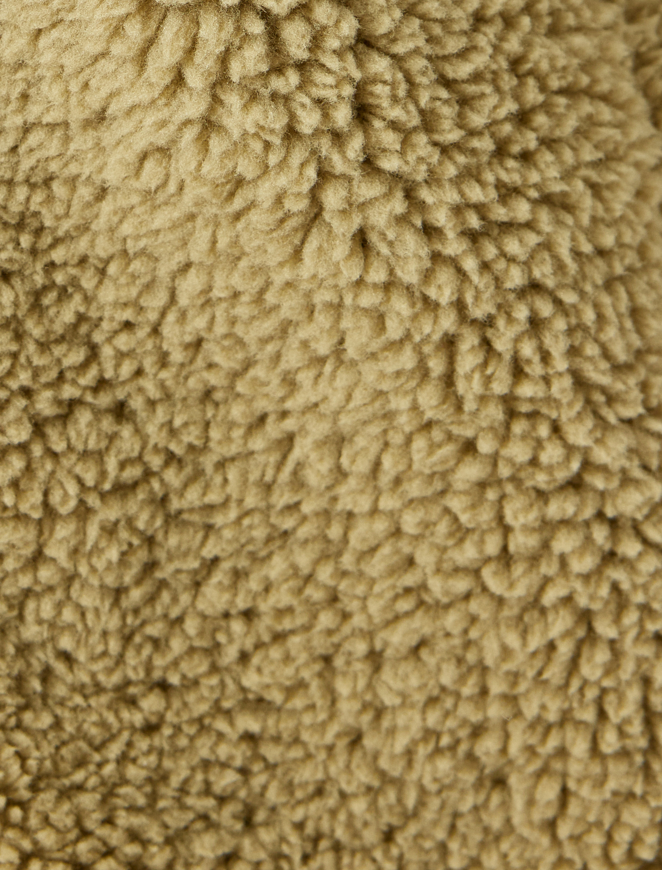 Peluş Ceket Oversize Fermuarlı Kapüşonlu Cep Detaylı