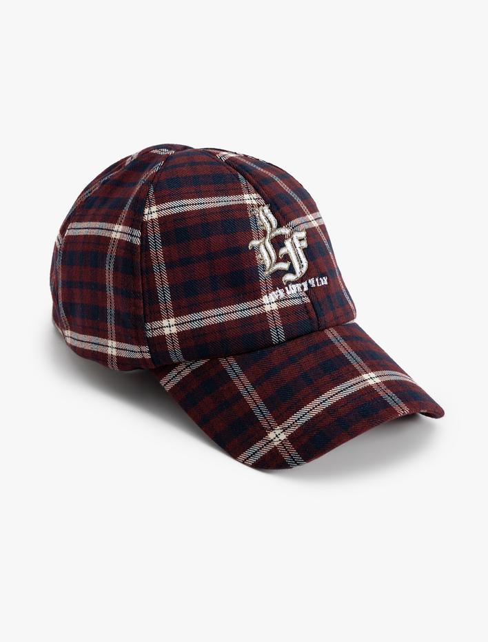 Kadın Ekoseli Kep Şapka - Koton X İnji