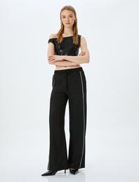 Koton X İnji - Beli Bağcıklı Biyeli Cepli Geniş Paça Eşofman Pantolon