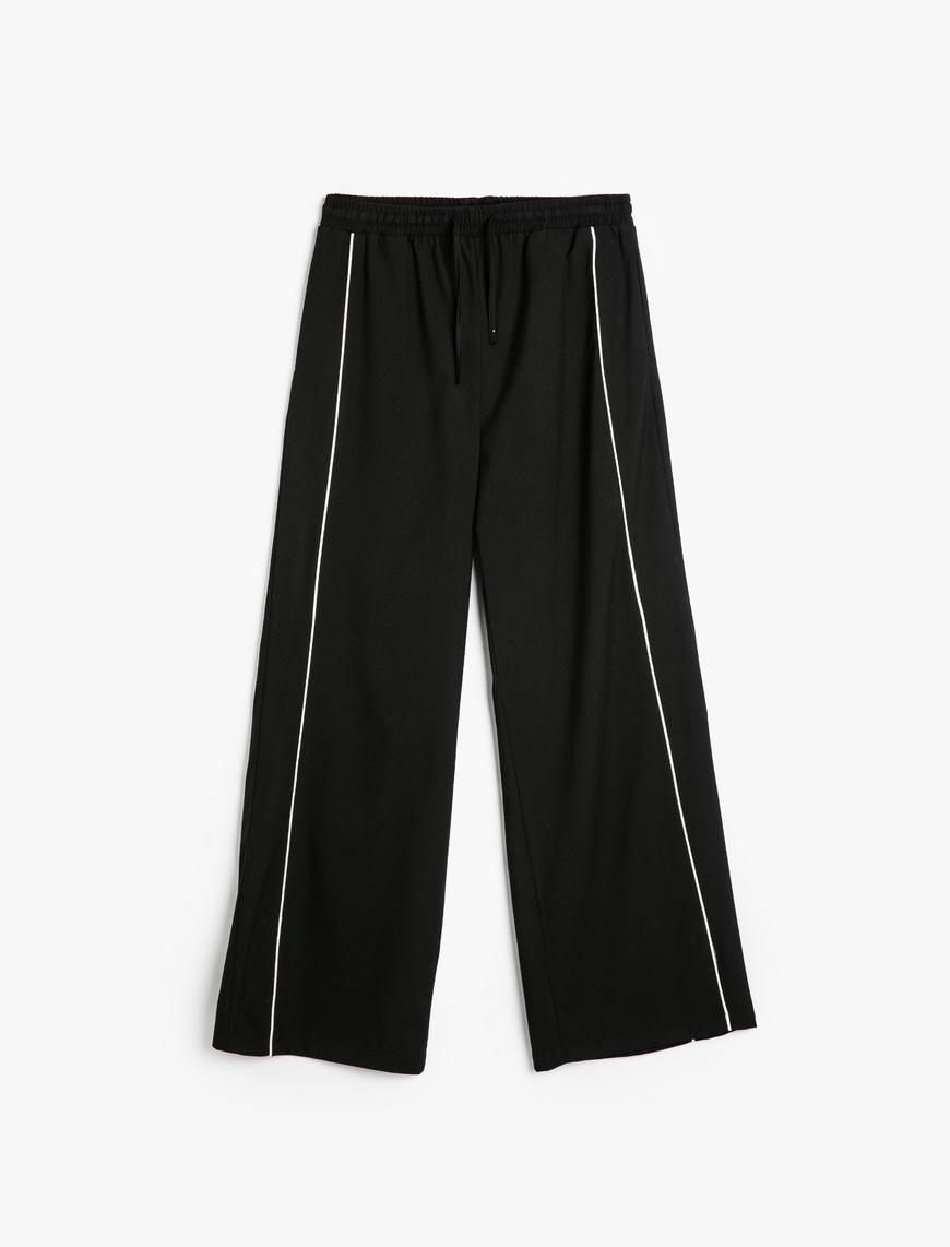   Koton X İnji - Beli Bağcıklı Biyeli Cepli Geniş Paça Eşofman Pantolon