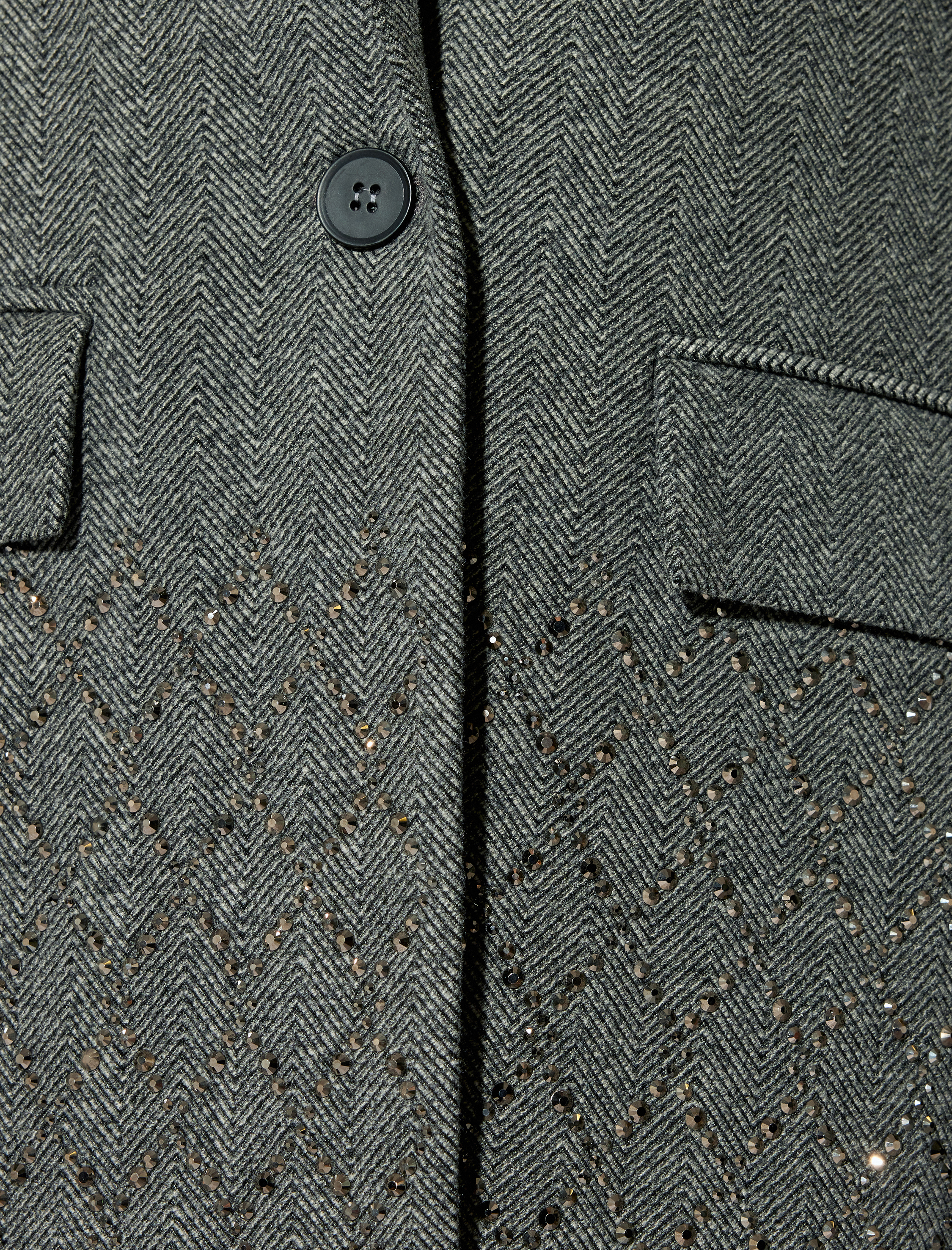 Koton X Melis Ağazat - Cepli Kruvaze Taşlı Oversize Blazer Ceket