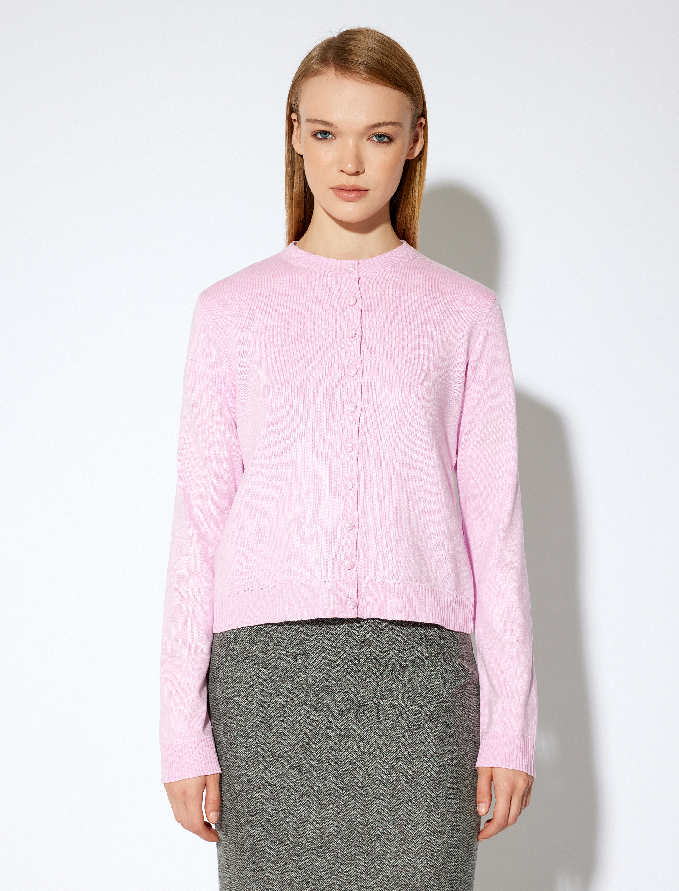   Koton X Melis Ağazat - Uzun Kollu Bisiklet Yaka Düğmeli Triko Hırka