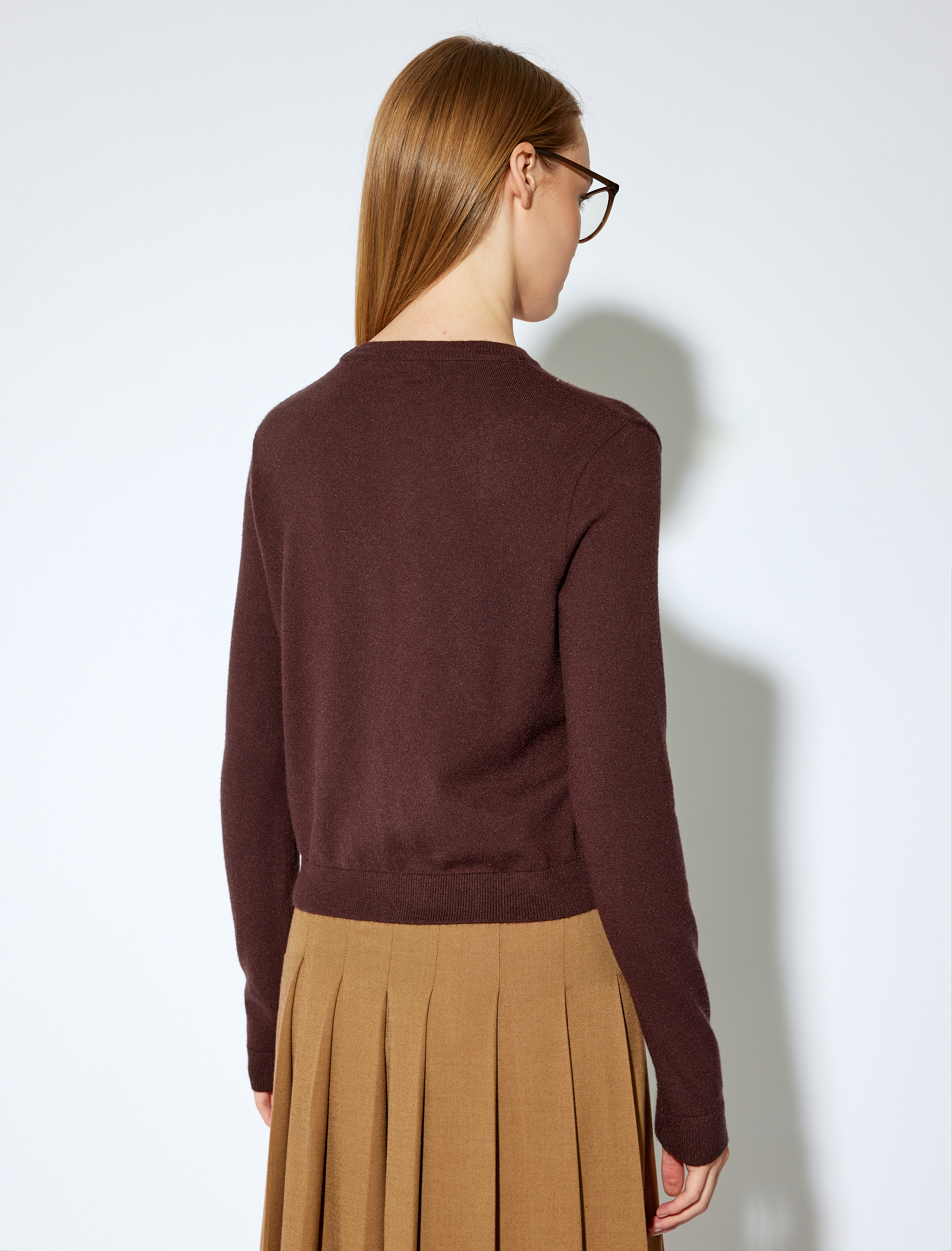   Koton X Melis Ağazat - Uzun Kollu Bisiklet Yaka Baklava Desenli Taşlı Triko Kazak