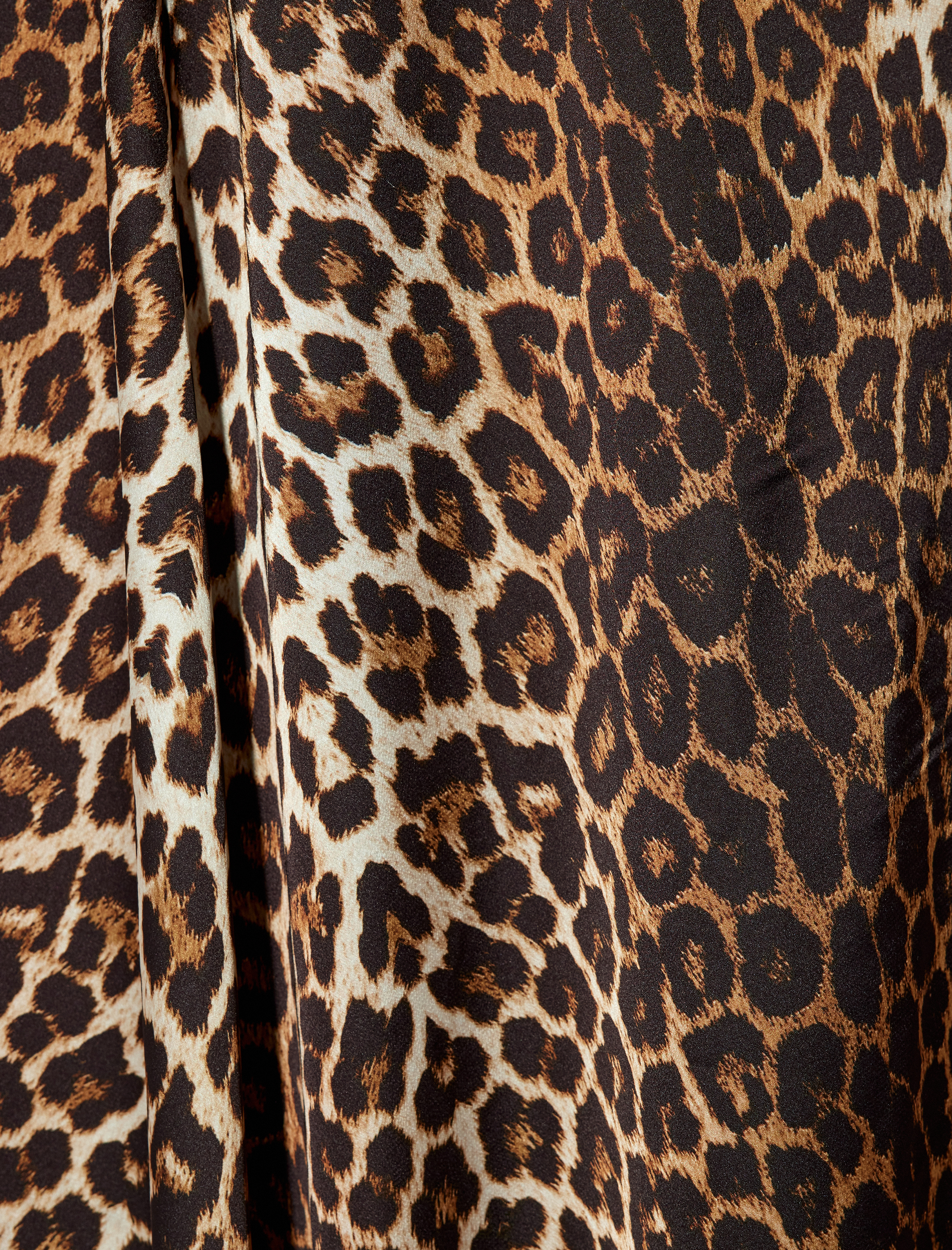   Koton X Melis Ağazat - Midi Boy Leopar Desenli Kloş Saten Etek