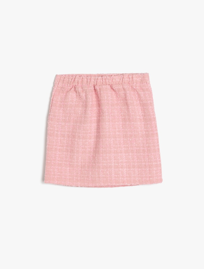 Kız Bebek Tüvit Etek İnci Düğmeli Cep Detaylı