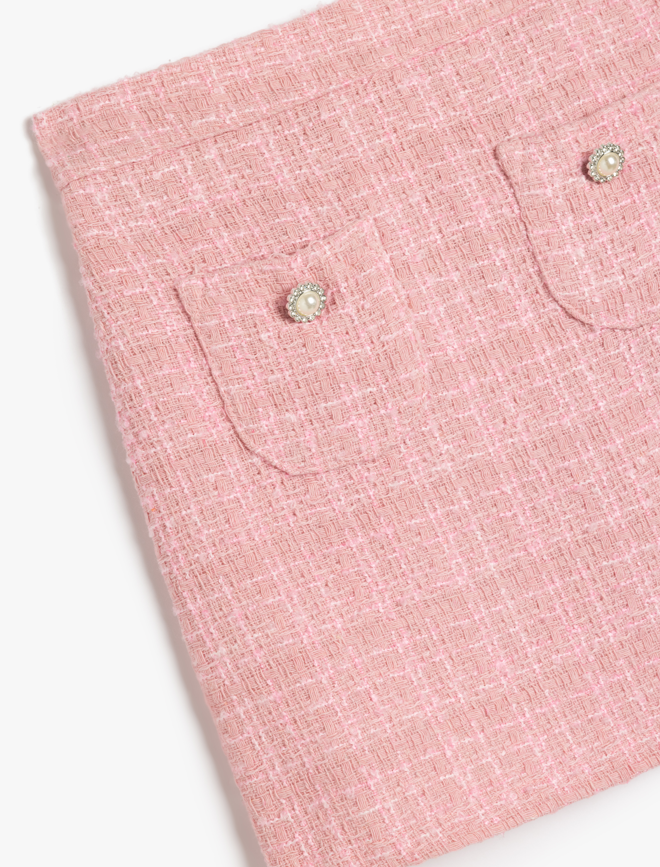  Kız Bebek Tüvit Etek İnci Düğmeli Cep Detaylı