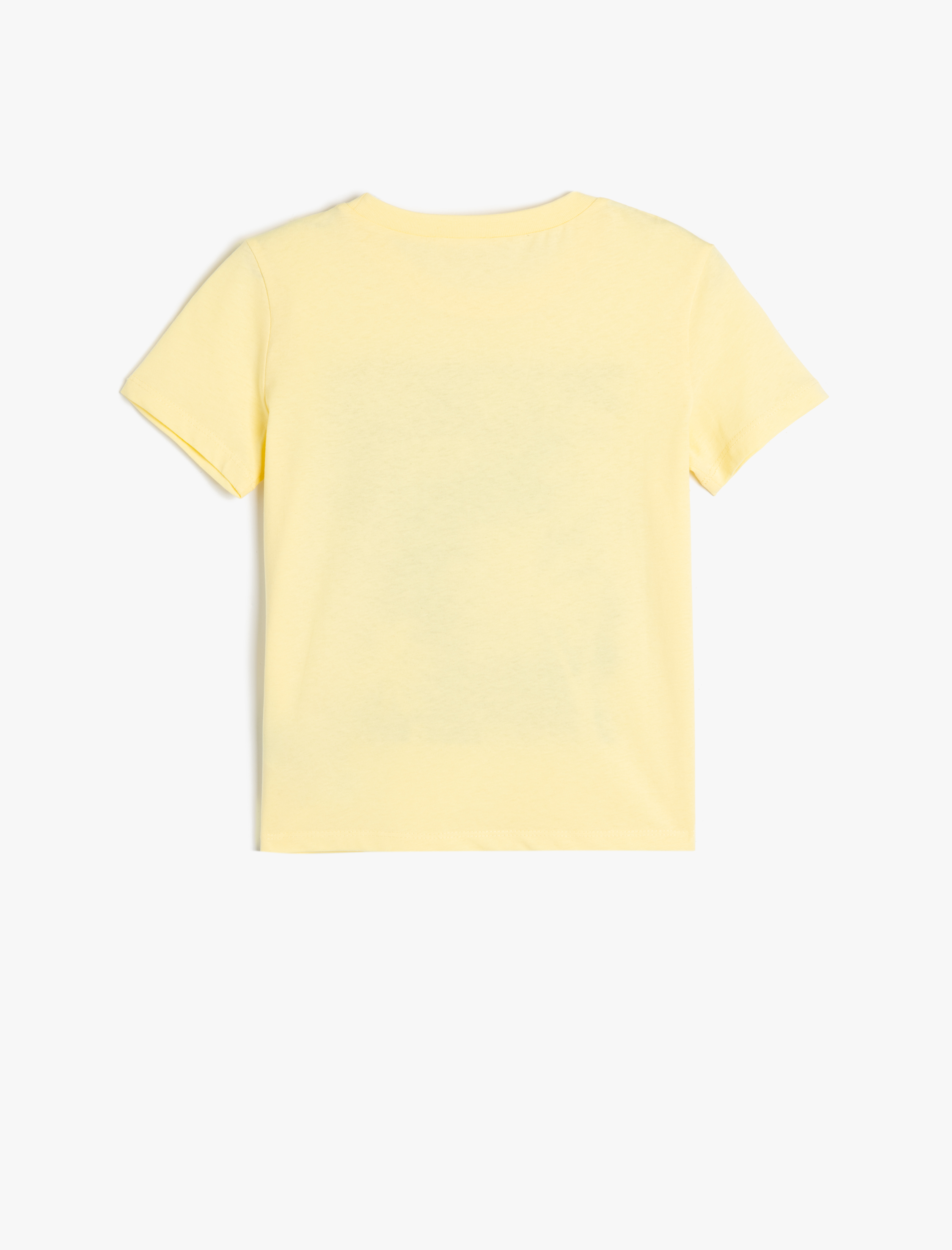  Erkek Çocuk Palmiye Baskılı Kısa Kollu Tişört Bisiklet Yaka Pamuklu