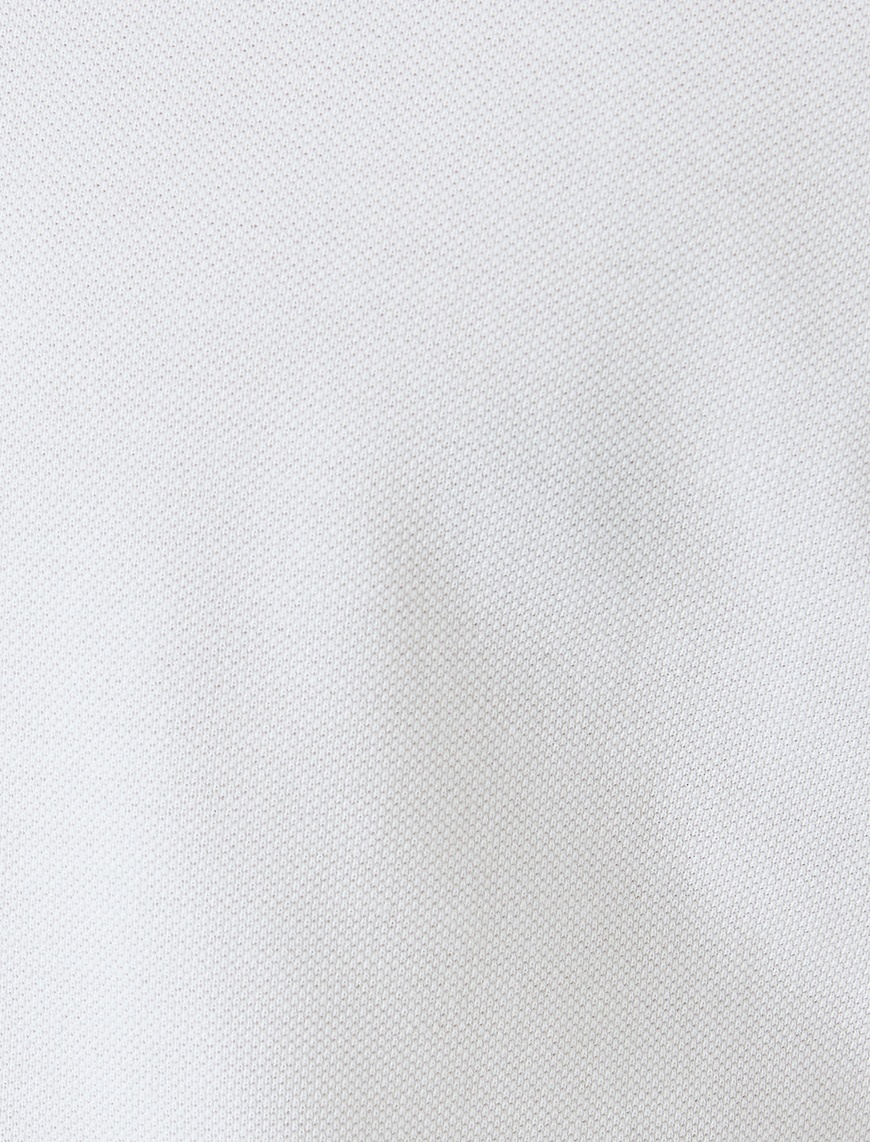   Kısa Kollu Düğme Detaylı Pamuklu Pike Kumaş Slim Fit Polo Yaka Tişört
