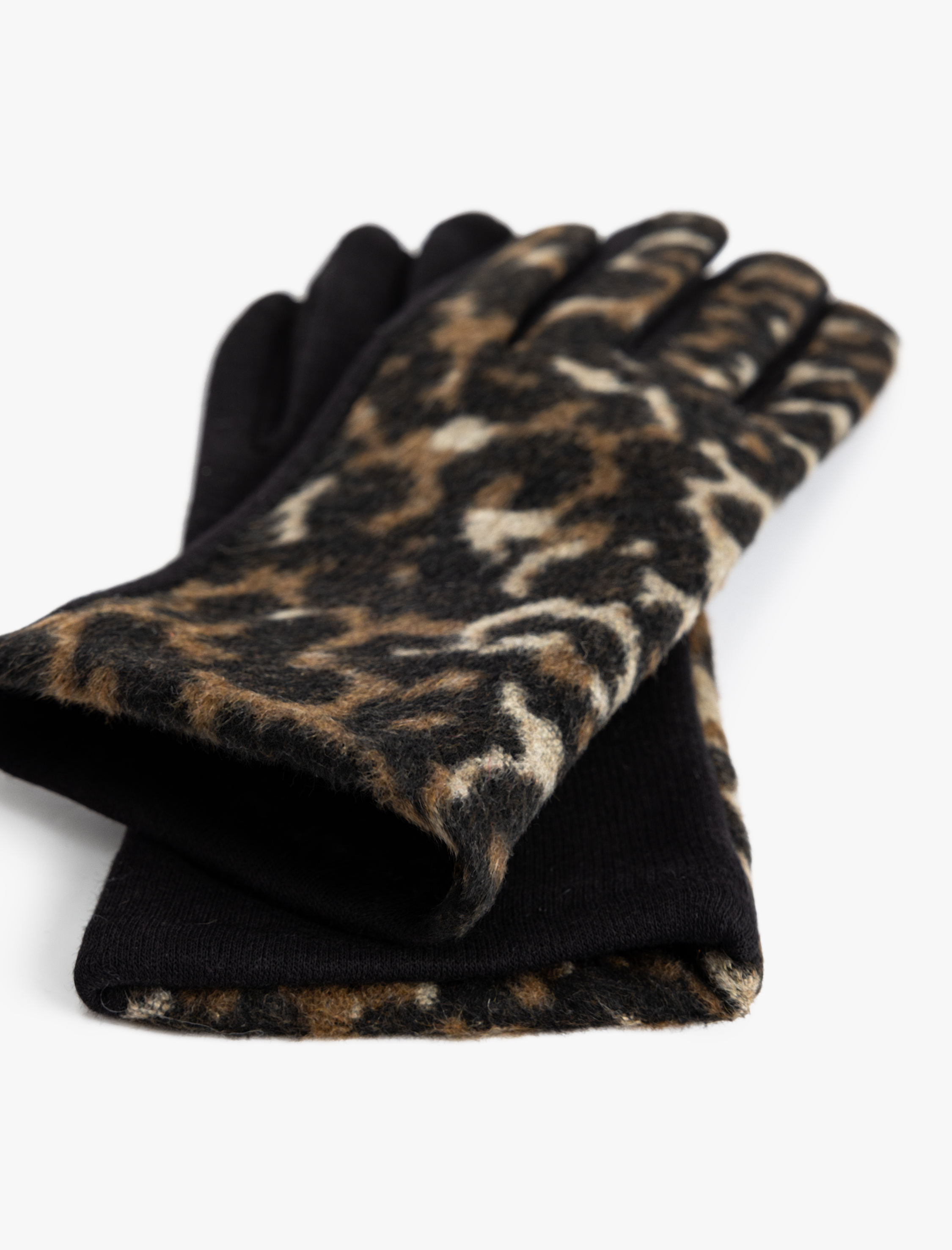 Kadın Eldiven Leopar Desenli