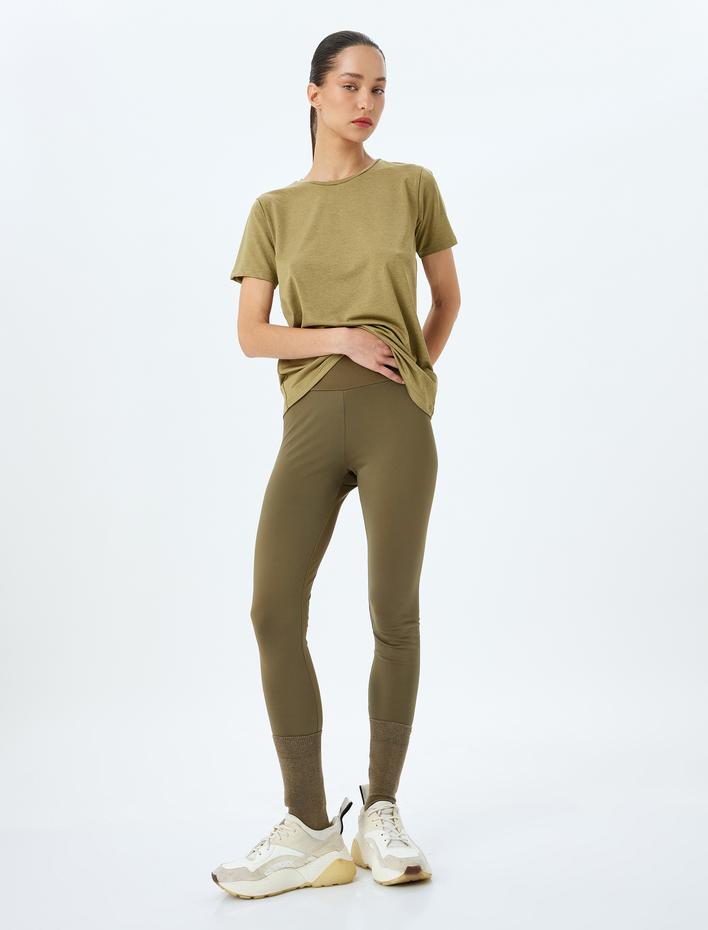  Spor Tişört Bisiklet Yaka Kısa Kollu Rahat Kalıp