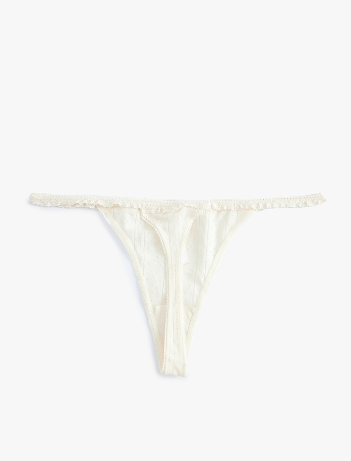  Fırfır Detaylı Pamuklu String Külot