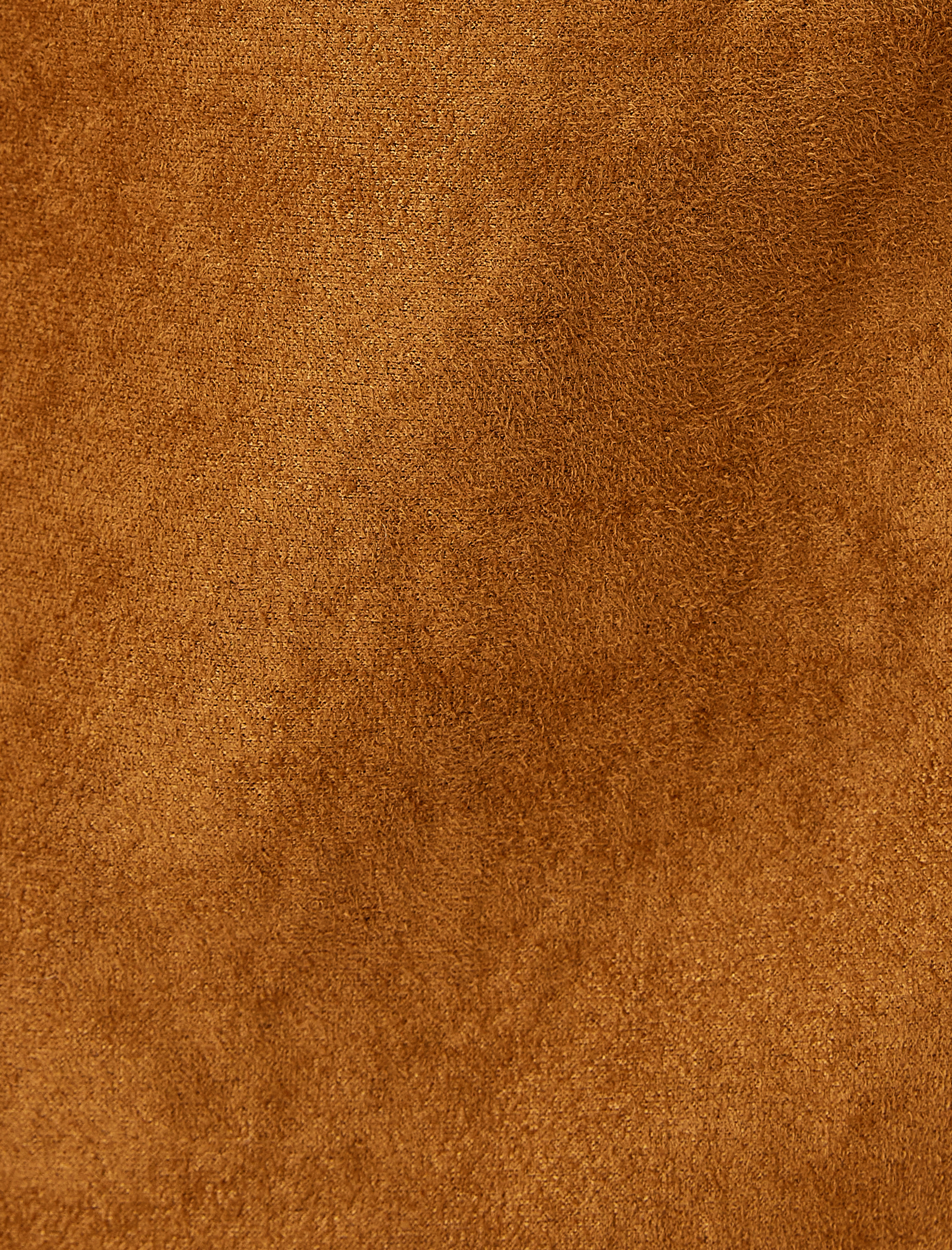   Kapüşonlu Peluş Detaylı Oversize Süet Görünümlü Ceket