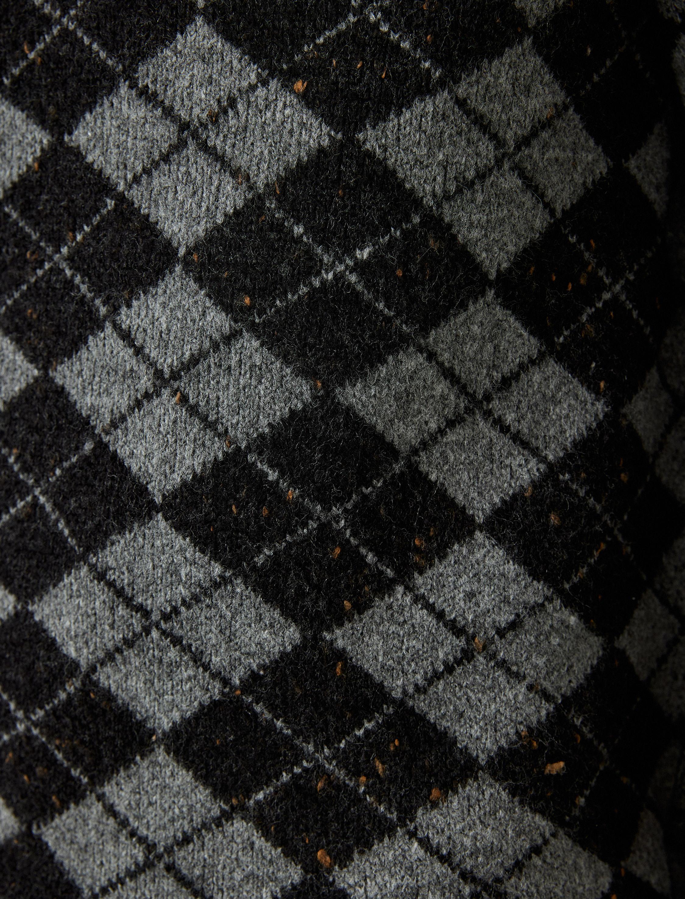 Baklava Desenli Yarım Fermuarlı Kışlık Triko Kazak