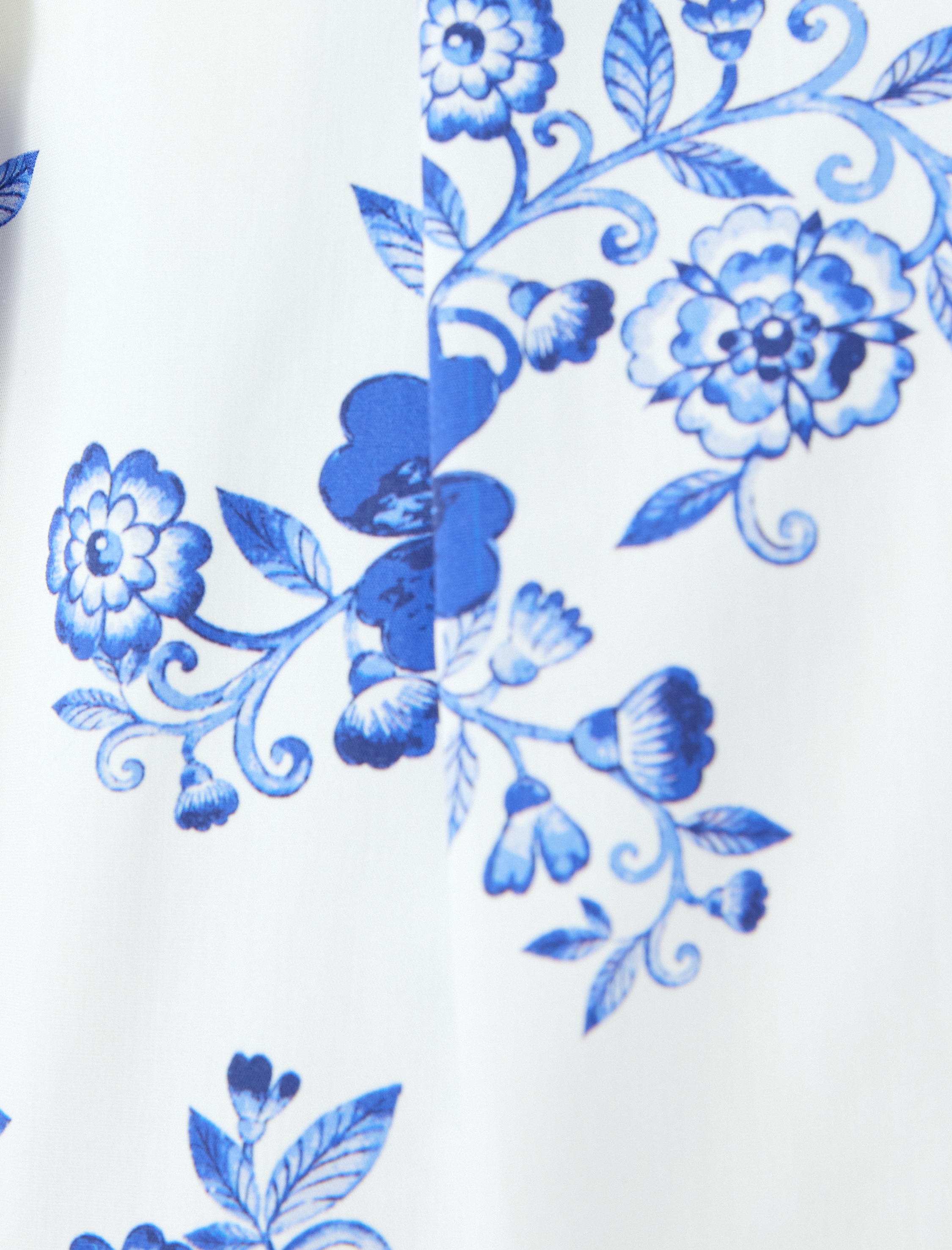   Pamuklu Yüksek Bel Cepli Çiçekli Uzun Poplin Etek