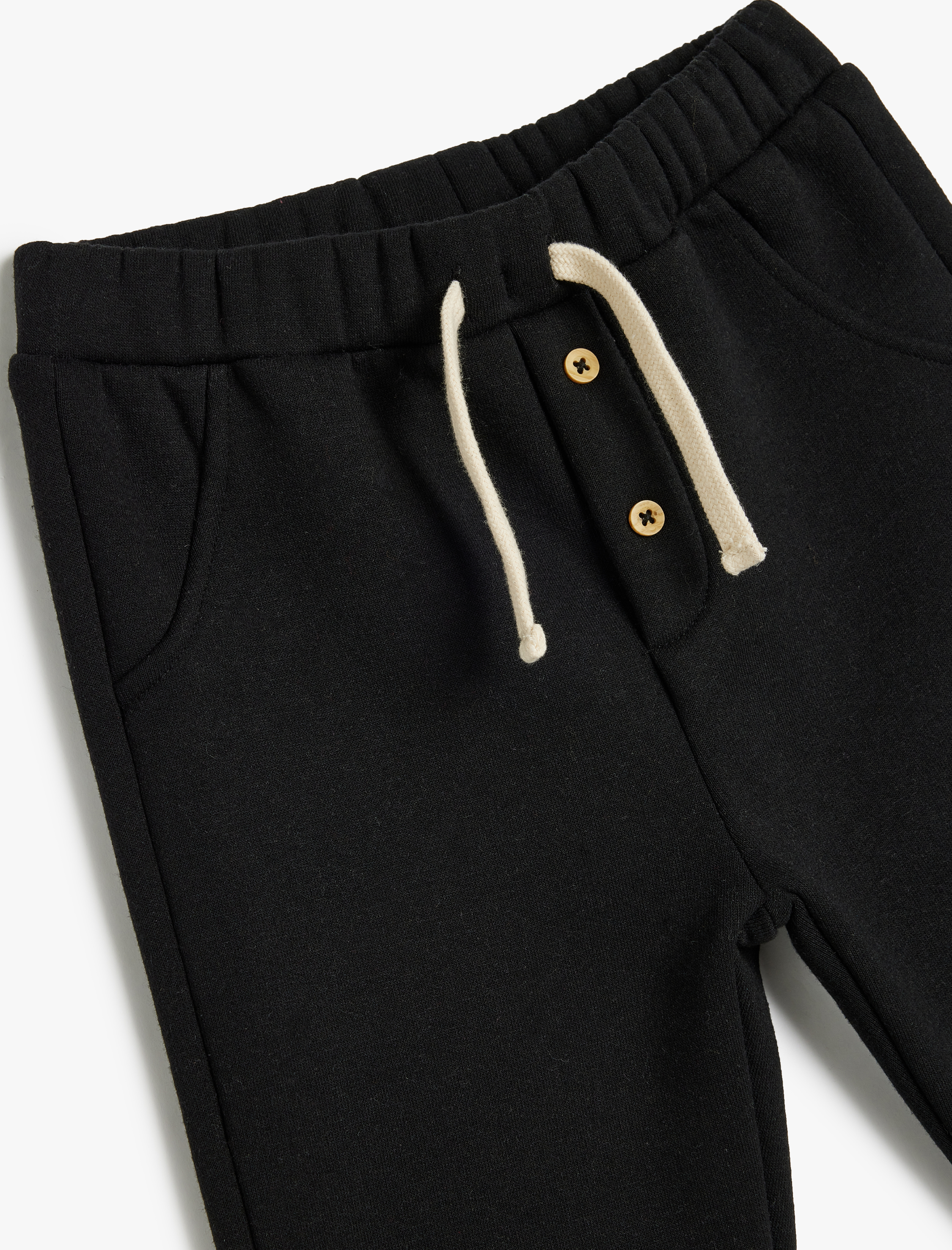  Erkek Bebek Beli Bağlamalı Pamuklu Şardonlu Eşofman Altı