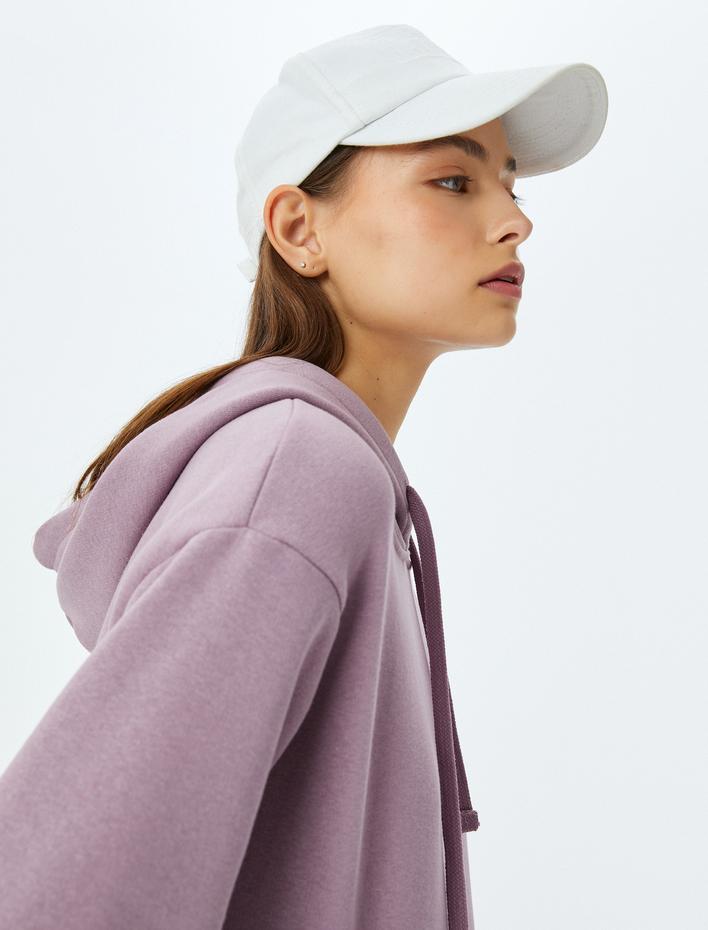  Kanguru Cepli Kapşonlu Oversize Basic Sweatshirt