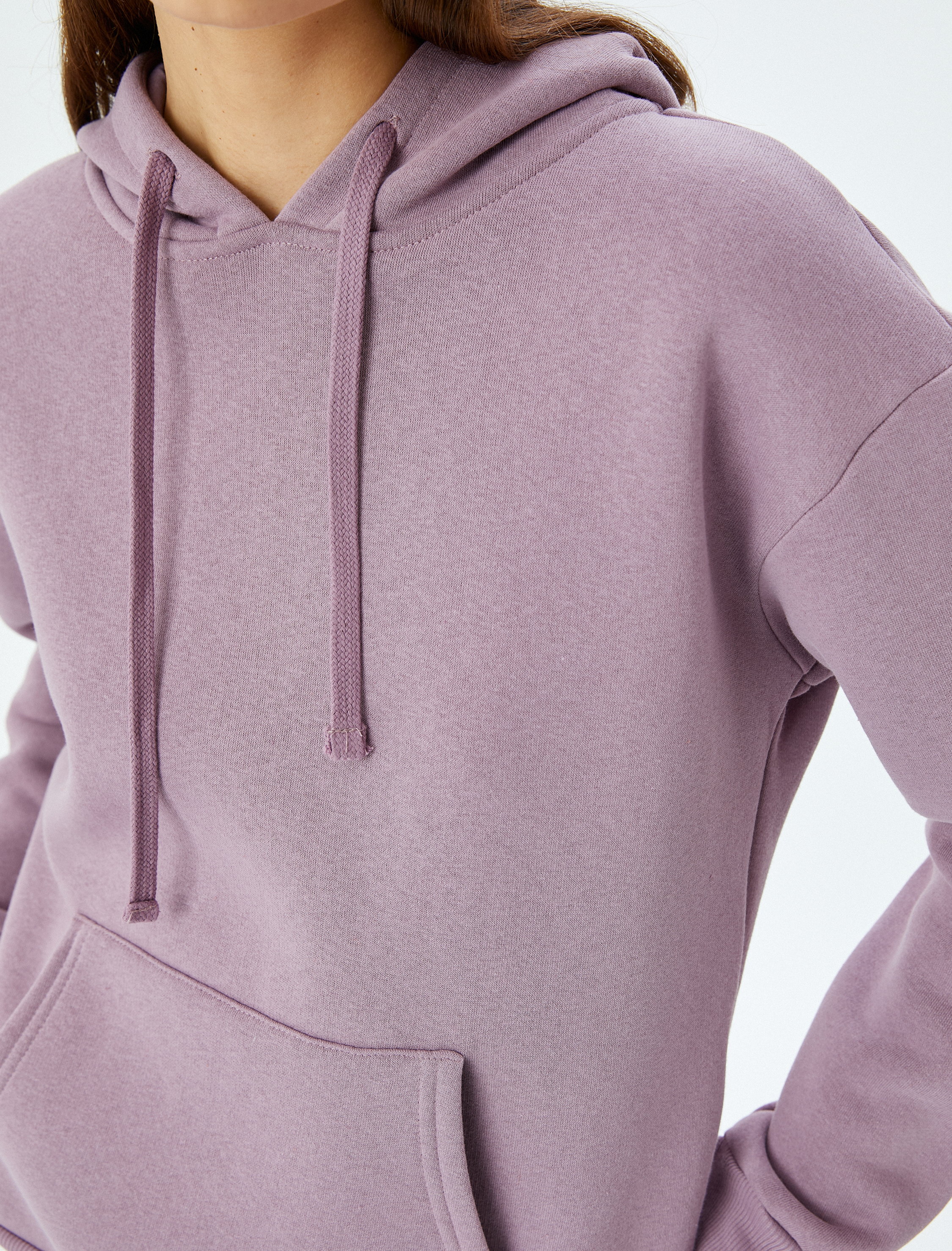   Kanguru Cepli Kapşonlu Oversize Basic Sweatshirt