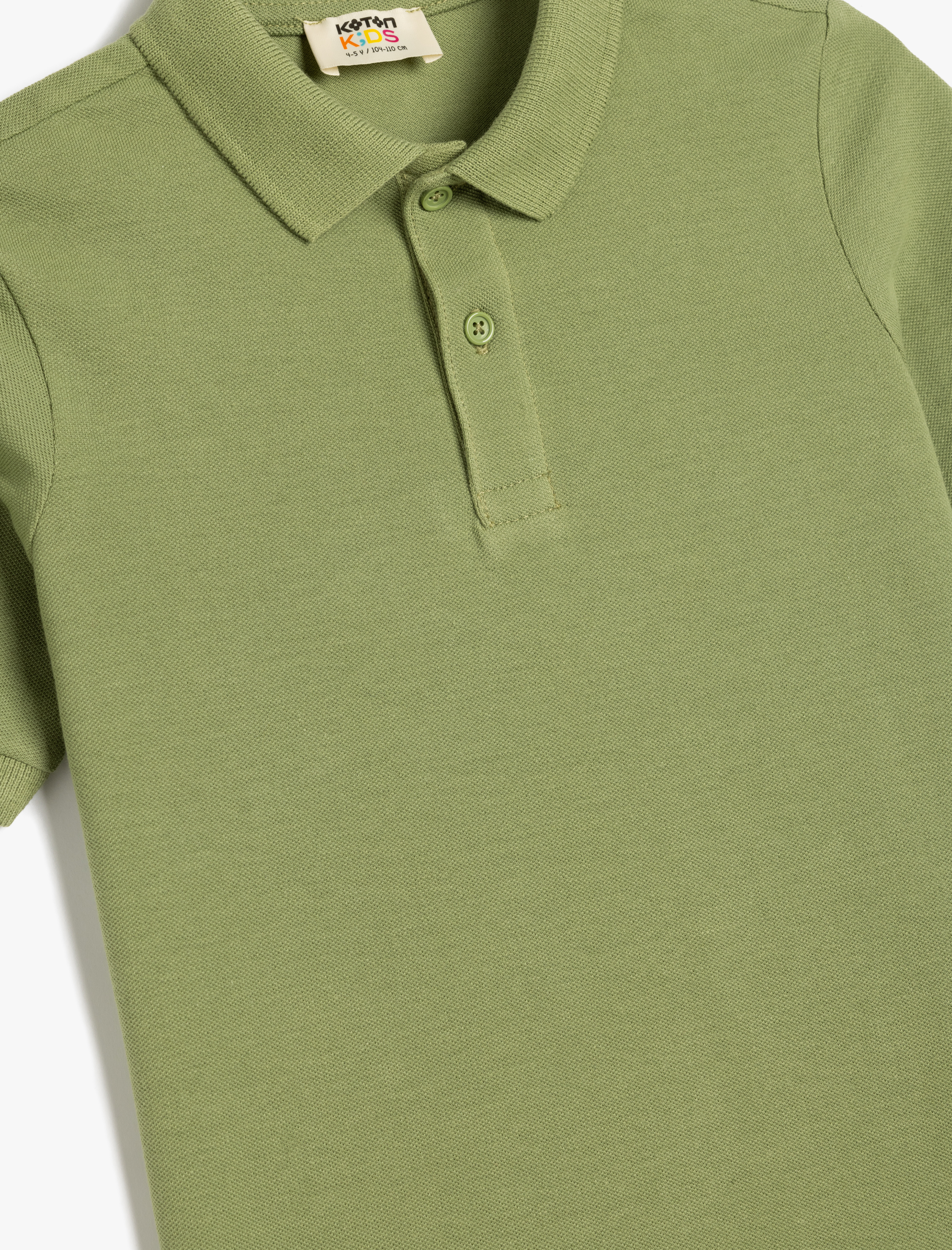  Erkek Çocuk Polo Tişört Kısa Kollu Dokulu Pamuklu