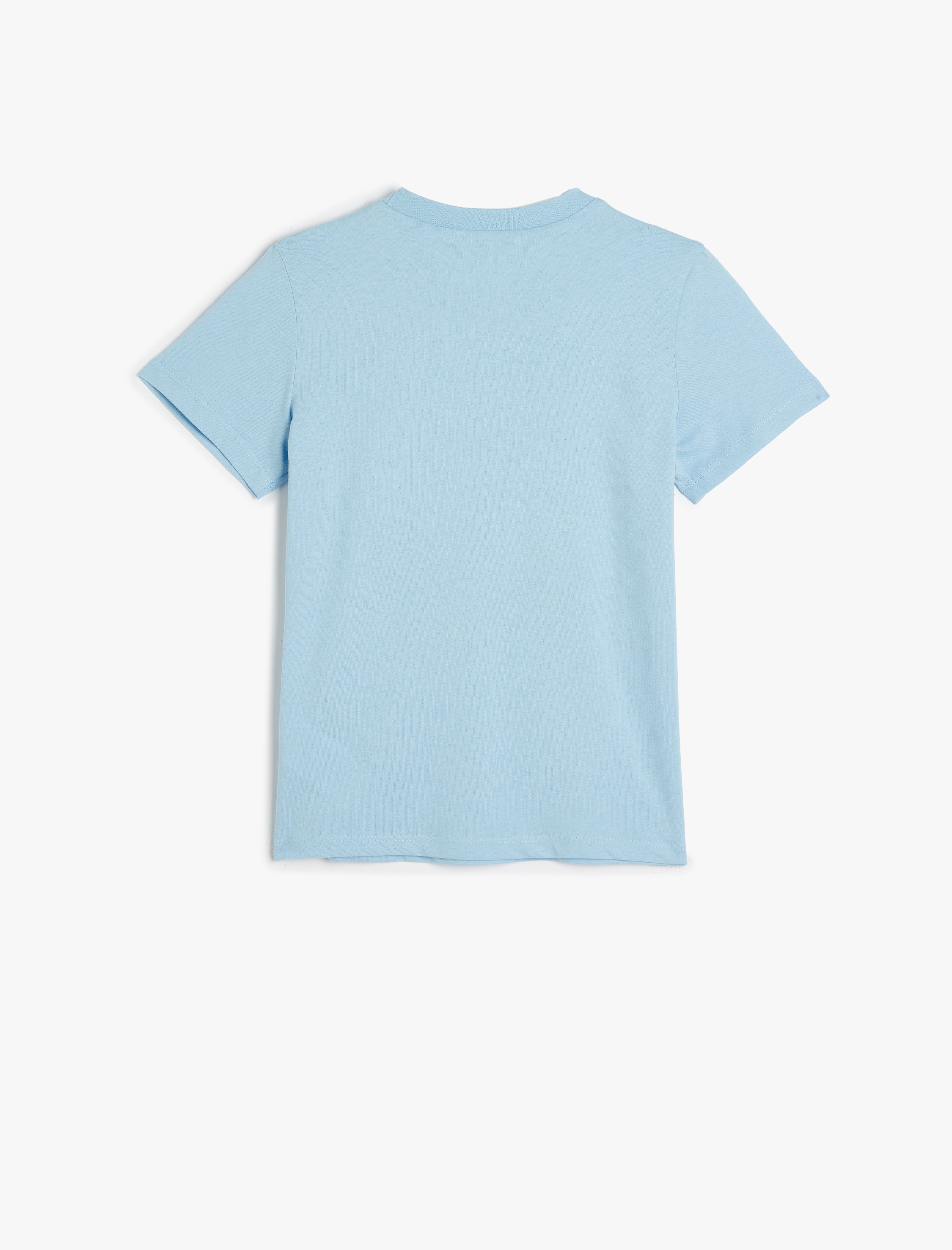  Erkek Çocuk Basic Tişört Sörf Baskılı Kısa Kollu Bisiklet Yaka Pamuklu