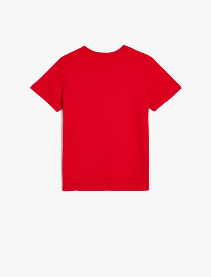 Erkek Çocuk Tişört Oyun Baskılı Kısa Kollu Bisiklet Yaka Pamuklu