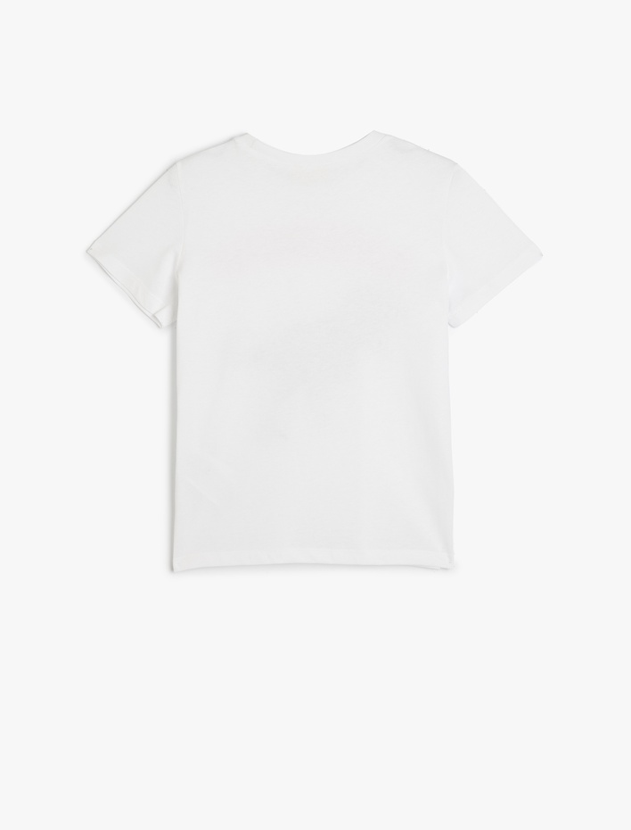 Erkek Çocuk Dinozorlu Tişört Kısa Kollu Bisiklet Yaka Pamuklu