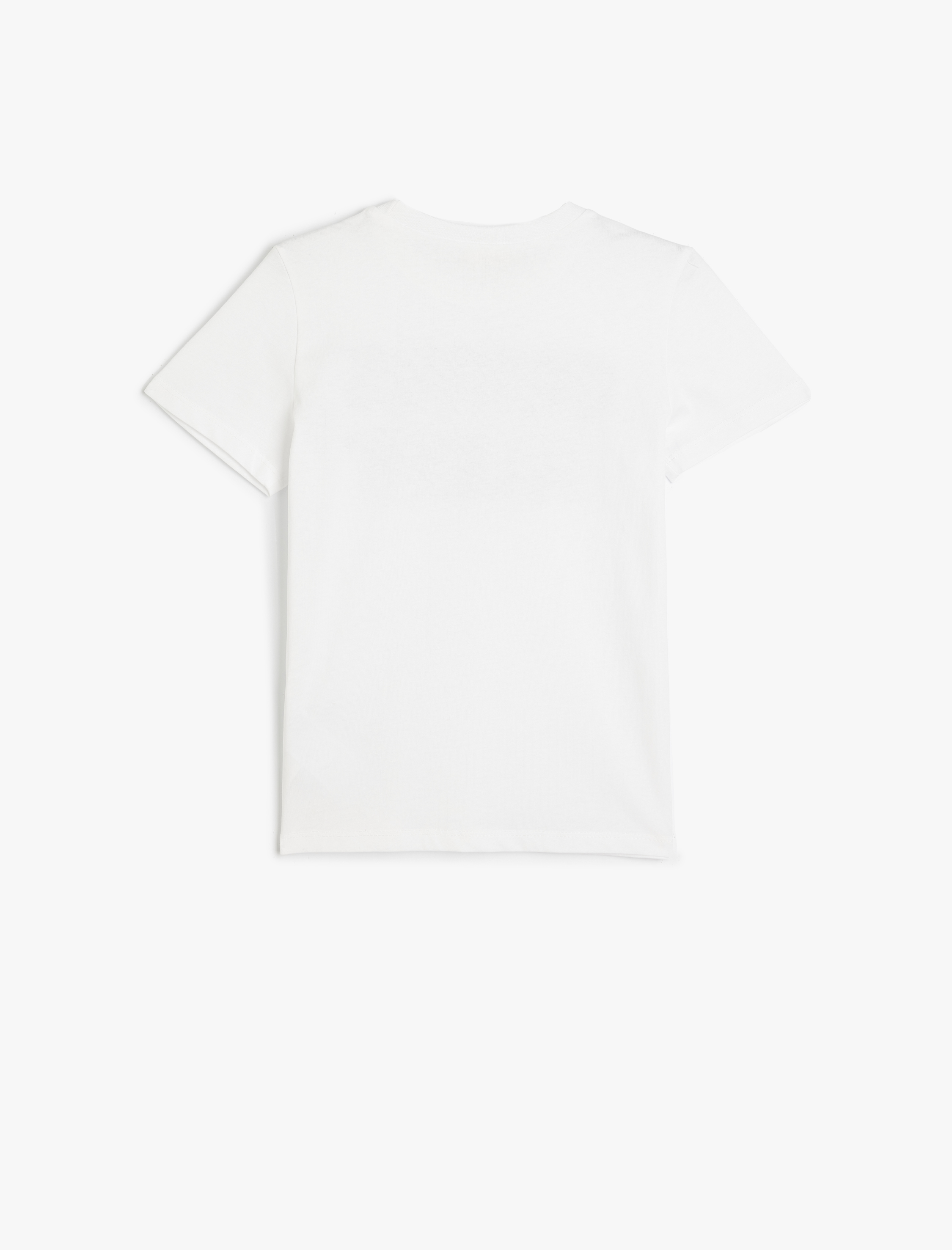  Erkek Çocuk Tişört Slogan Baskılı Kısa Kollu Bisiklet Yaka Pamuklu