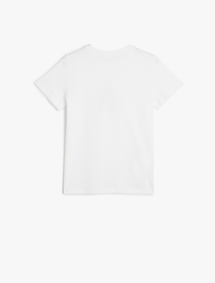 Erkek Çocuk Tişört Motosiklet Baskılı Kısa Kollu Bisiklet Yaka Pamuklu