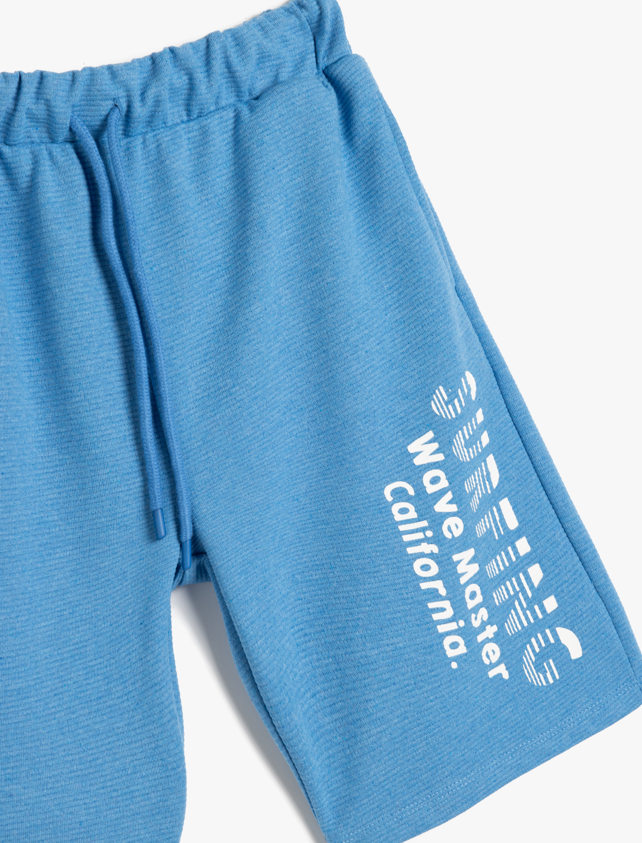  Erkek Çocuk Slogan Baskılı Şort Beli Bağlamalı Cep Detaylı