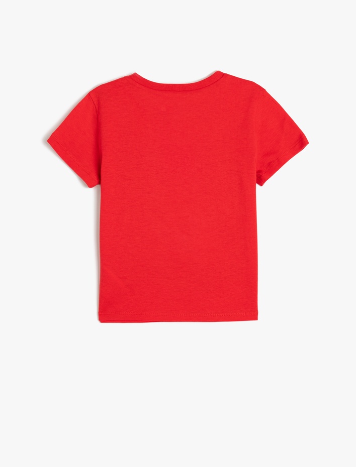 Kız Çocuk Atatürk Baskılı Tişört Kısa Kollu Bisiklet Yaka Pamuklu