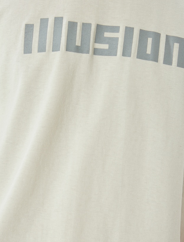 Bisiklet Yaka Pamuklu Kısa Kollu Slim Fit Slogan Baskılı Tişört_5