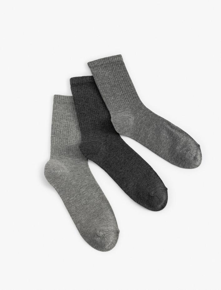 Kadın 3'lü Soket Çorap Seti Çok Renkli