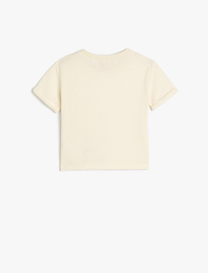 Erkek Bebek Basic Tişört Kısa Kollu Bisiklet Yaka Pamuk Karışımlı