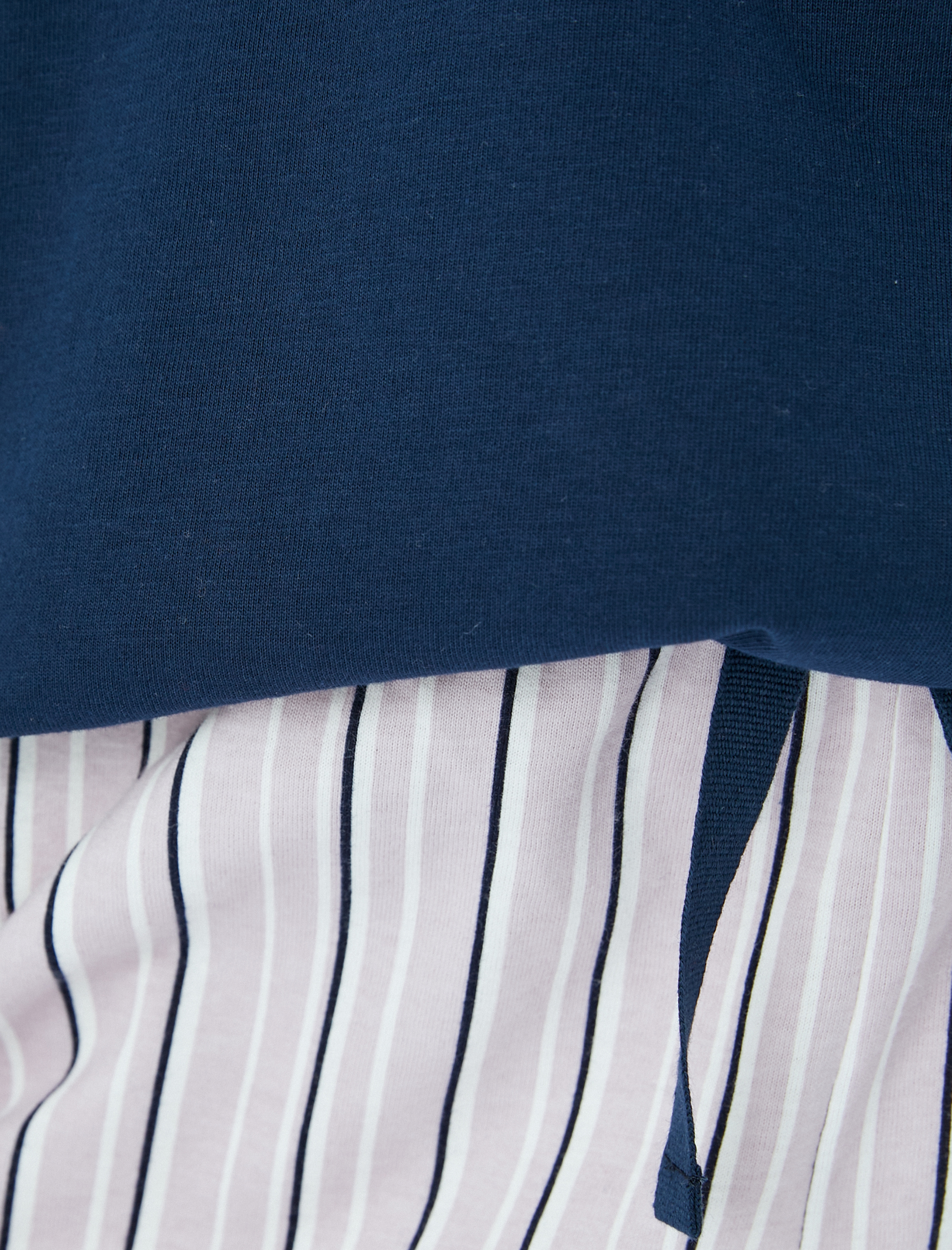   Köpek Grafik Baskılı Pamuklu Çizgili Pijama Takımı