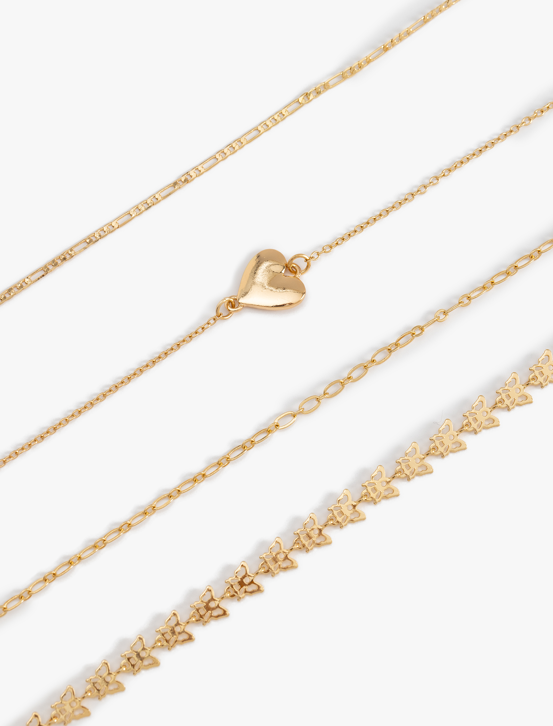  Kadın 4'lü Bileklik Seti Kalp Detaylı