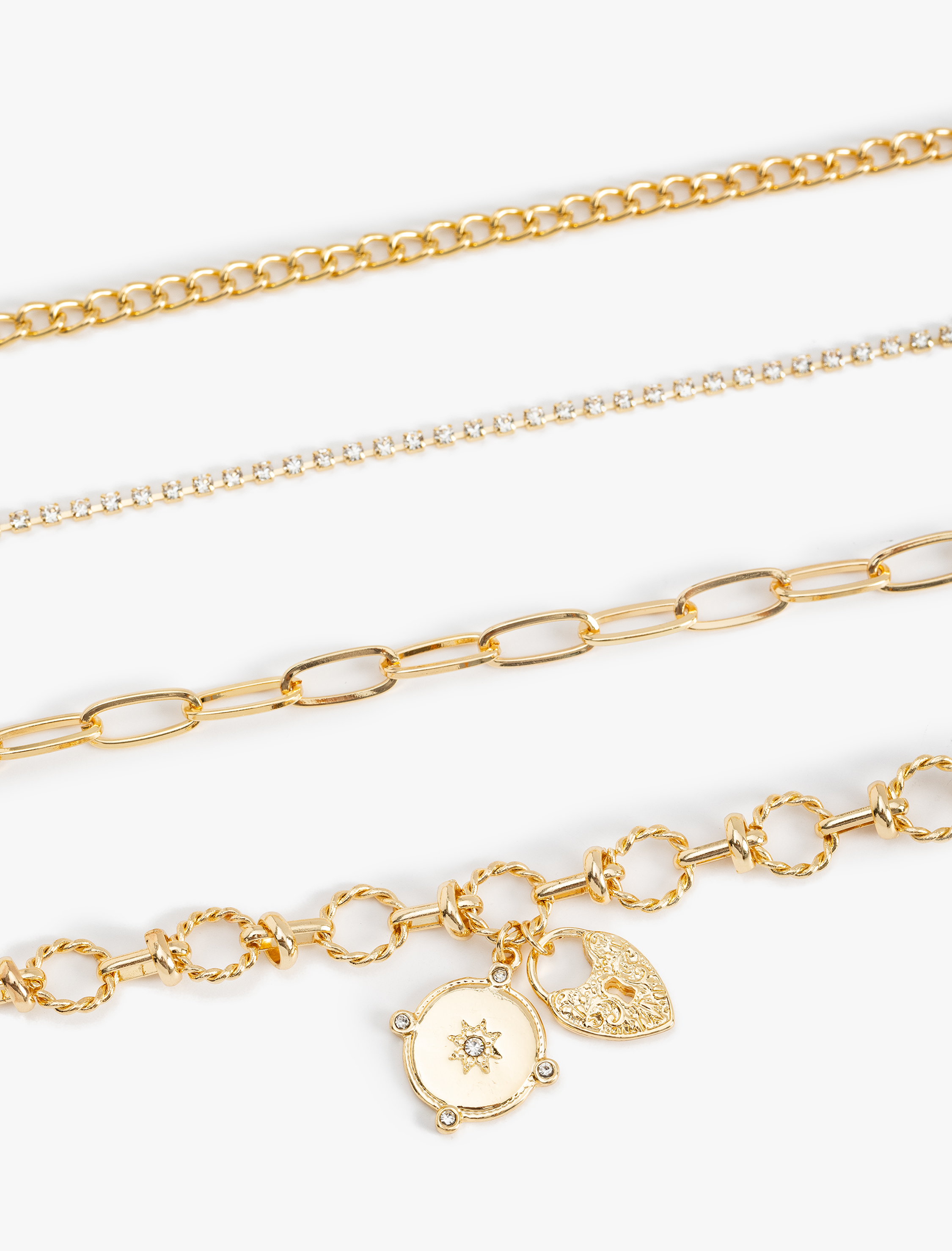  Kadın 4'lü Bileklik Seti Zincir Detaylı