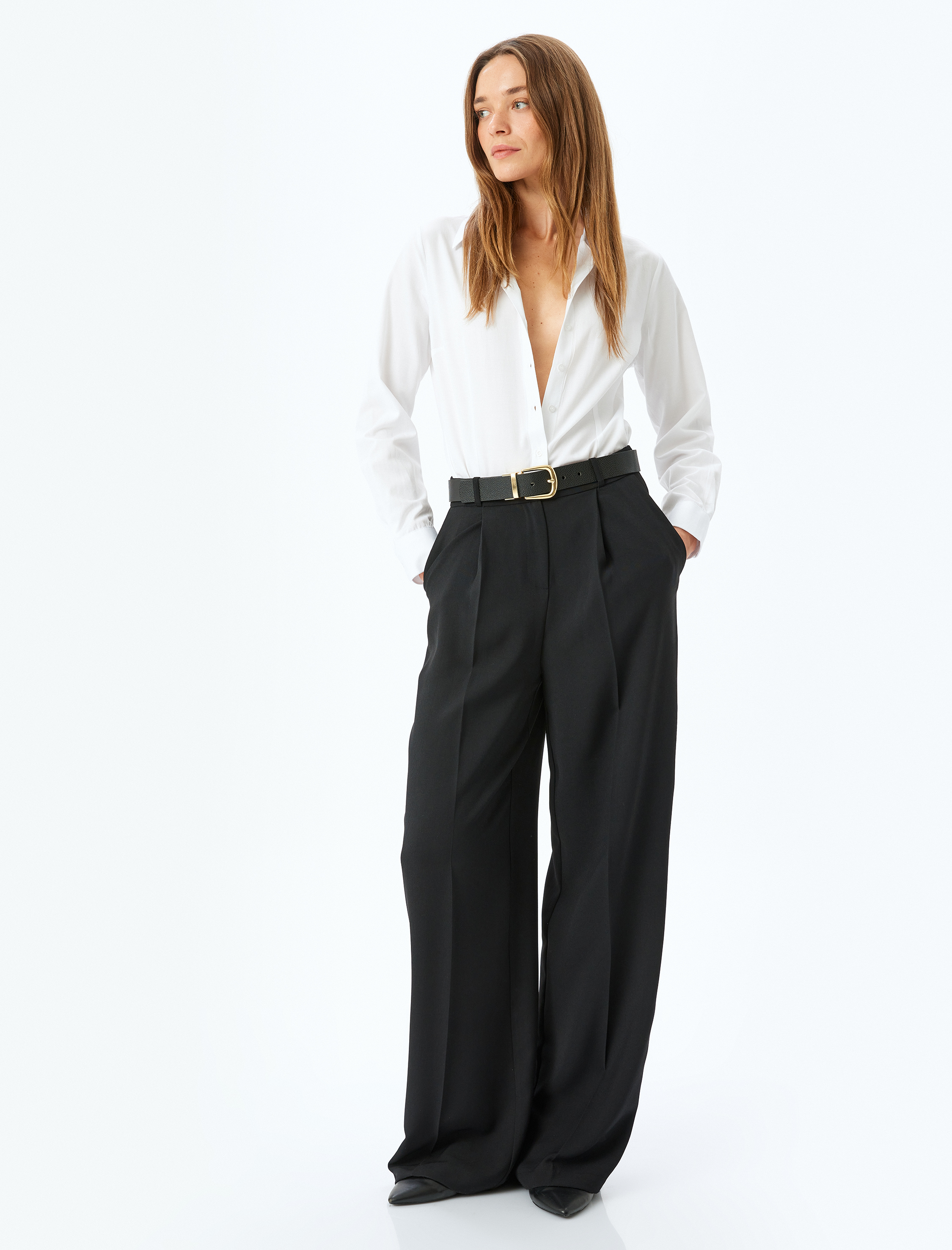   Uzun Kollu Slim Fit Klasik Poplin Gömlek