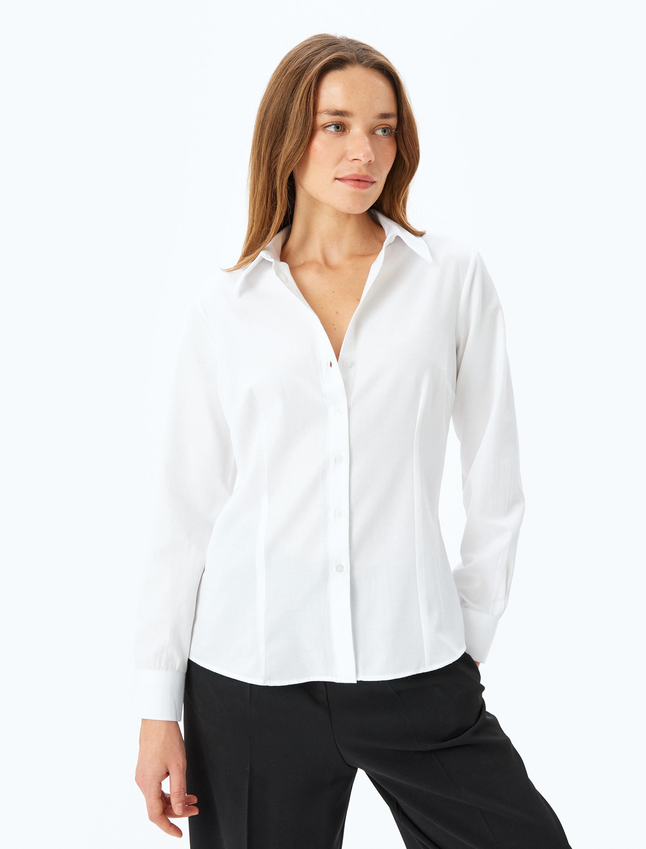   Uzun Kollu Slim Fit Klasik Poplin Gömlek