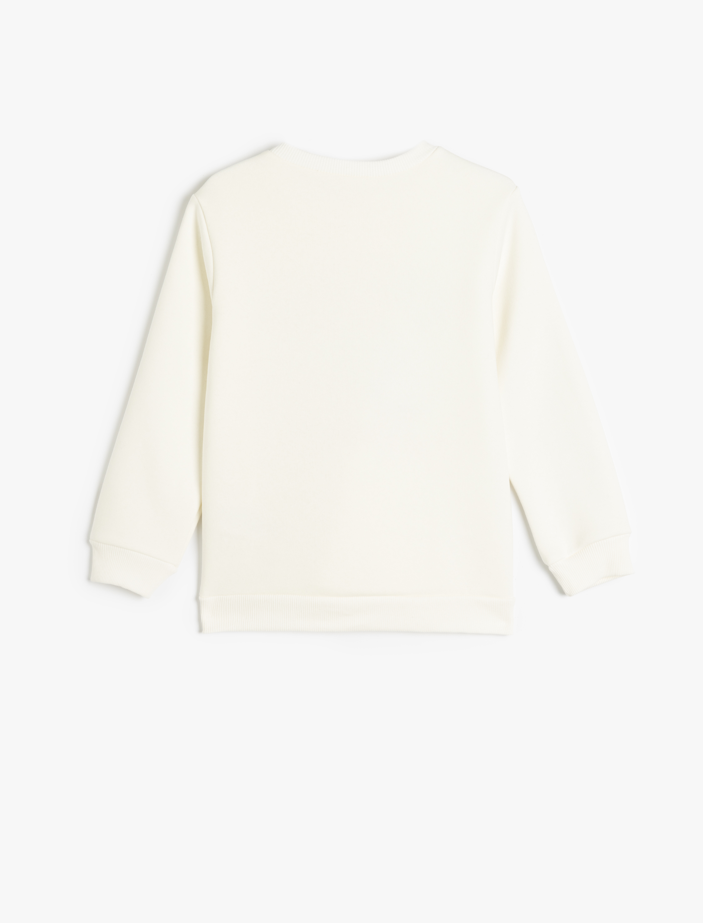  Erkek Çocuk Şardonlu Uzun Kollu Bisiklet Yaka Kolej Baskı Detaylı Sweatshirt