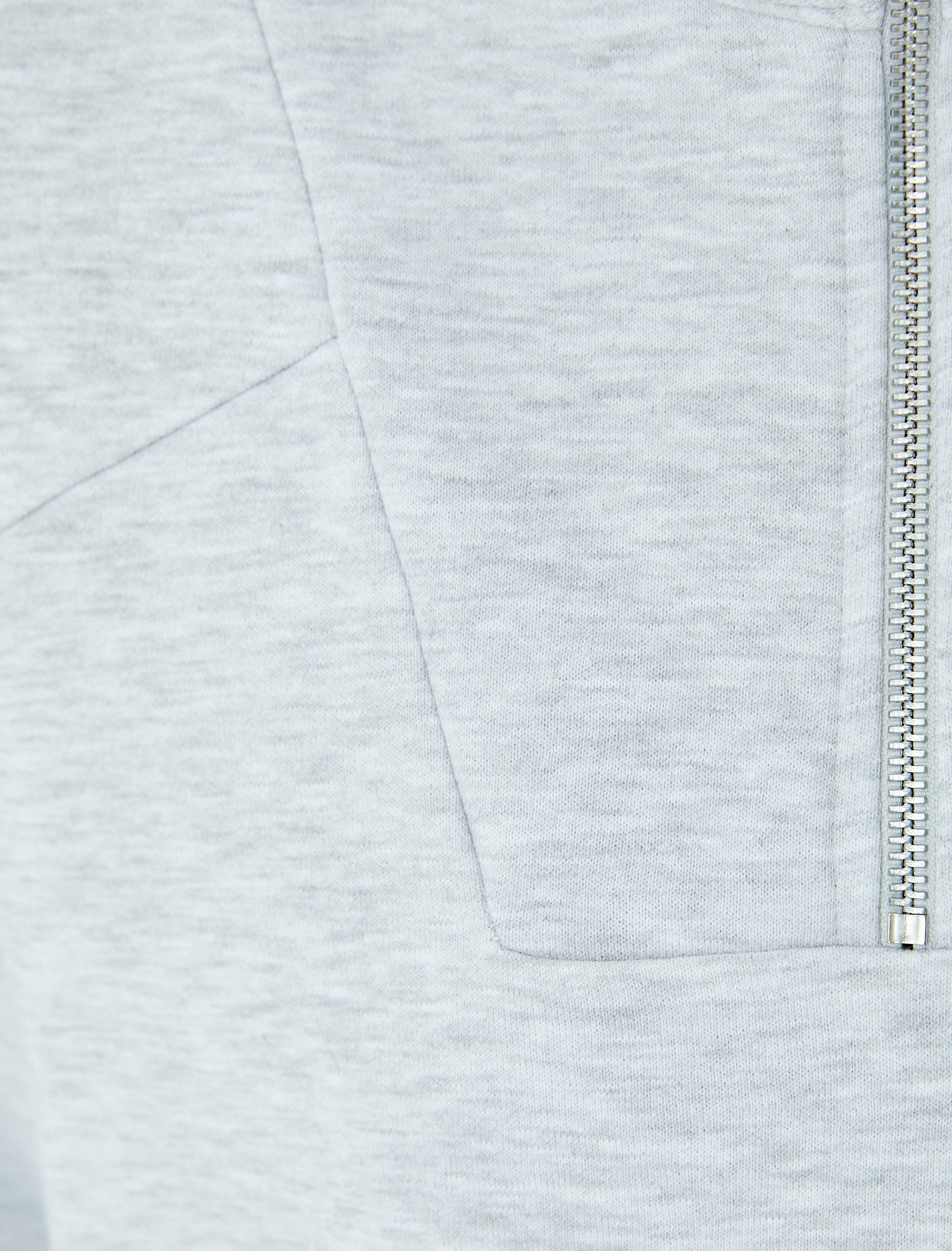   Şardonlu Yarım Fermuarlı Dikiş Detaylı Oversize Spor Sweatshirt