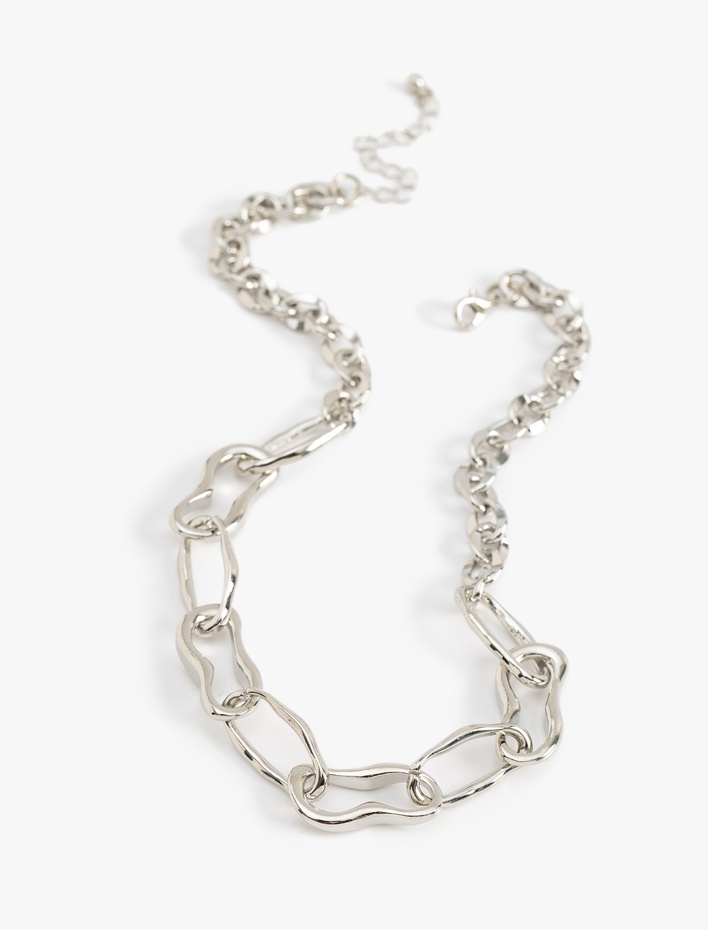 Kadın Büyük Boy Kısa Zincir Kolye